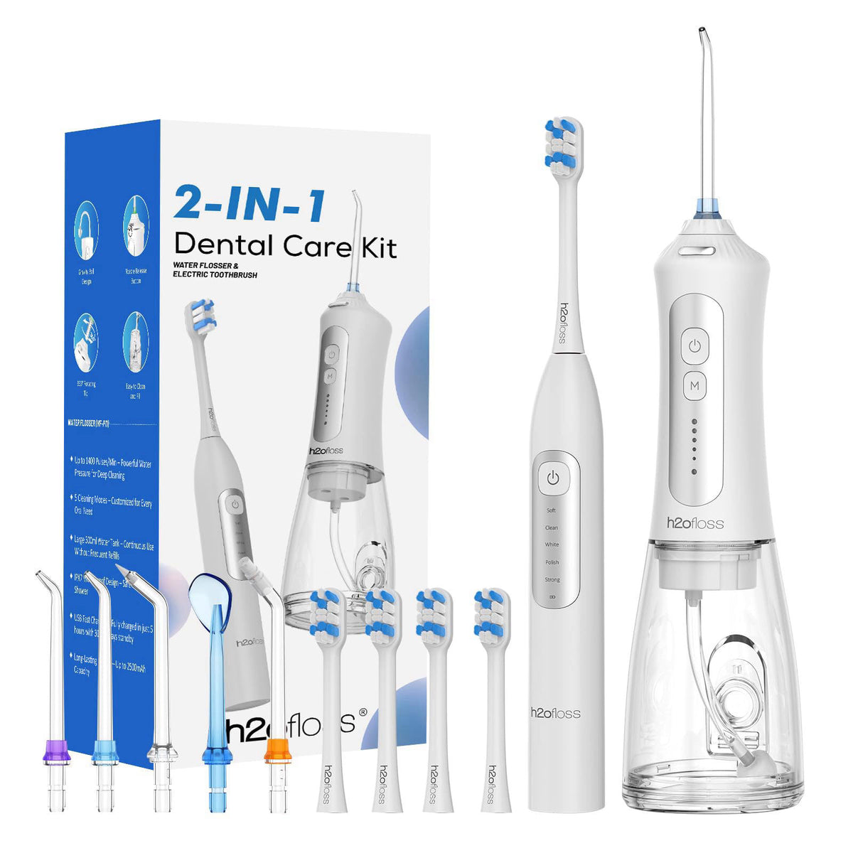 H2ofloss Electric Toothbrush and Water Flosser Combo 2 in 1 — view 2