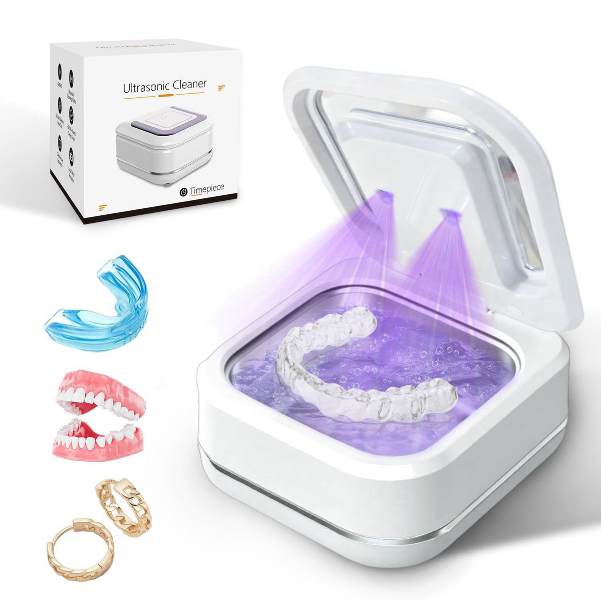 Ultrasonic Retainer Cleaner for Aligners Mouth Guards by HSAIKJ — view 2