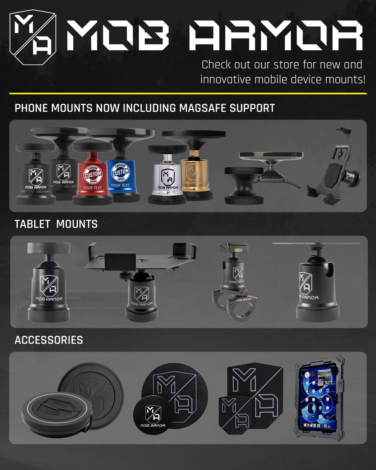 Mob Armor Heavy Duty Magnetic Car Phone Mount Holder — view 7