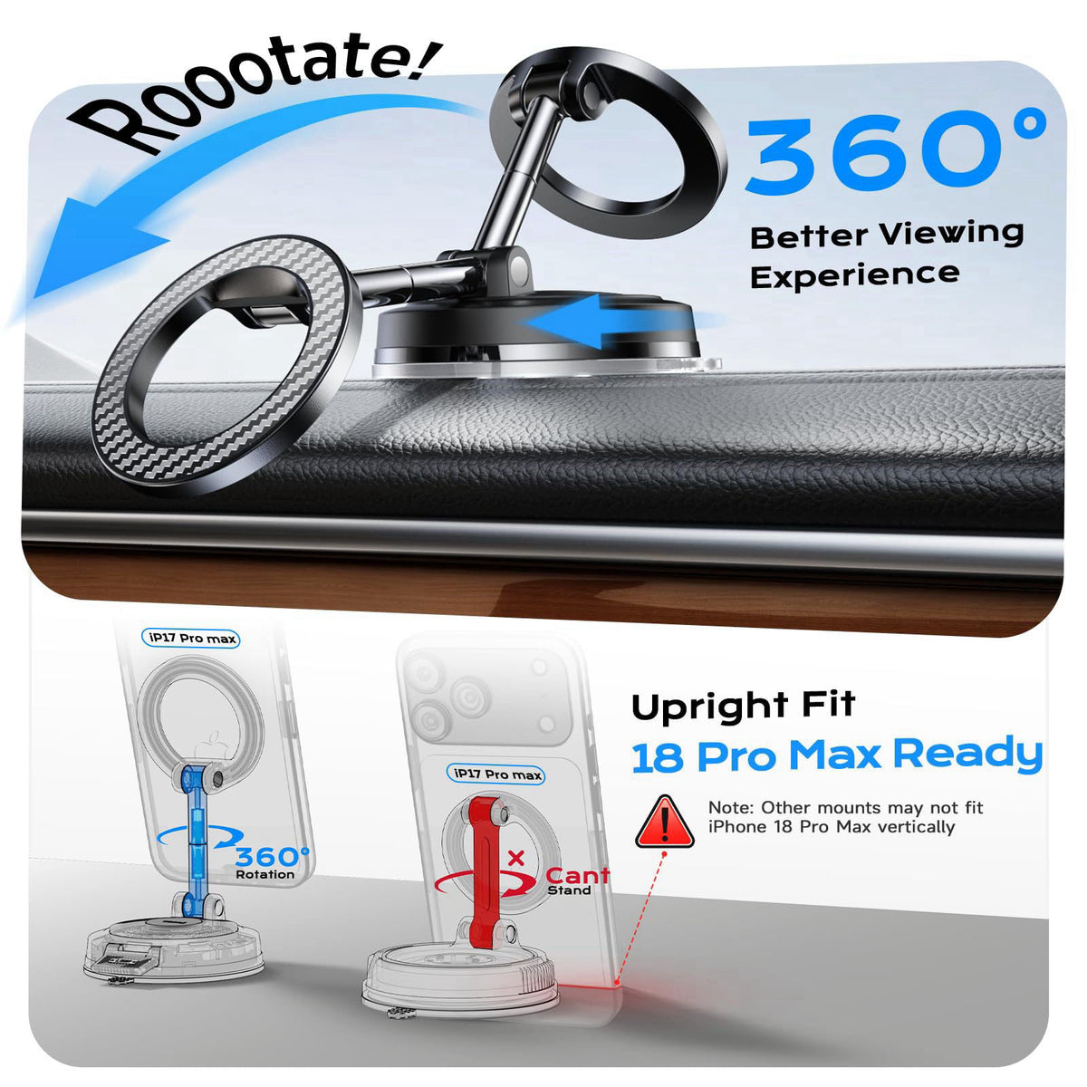 NeverDrop Car Mount for MagSafe 2 Bases for Any Surface by ACMEZING — view 6