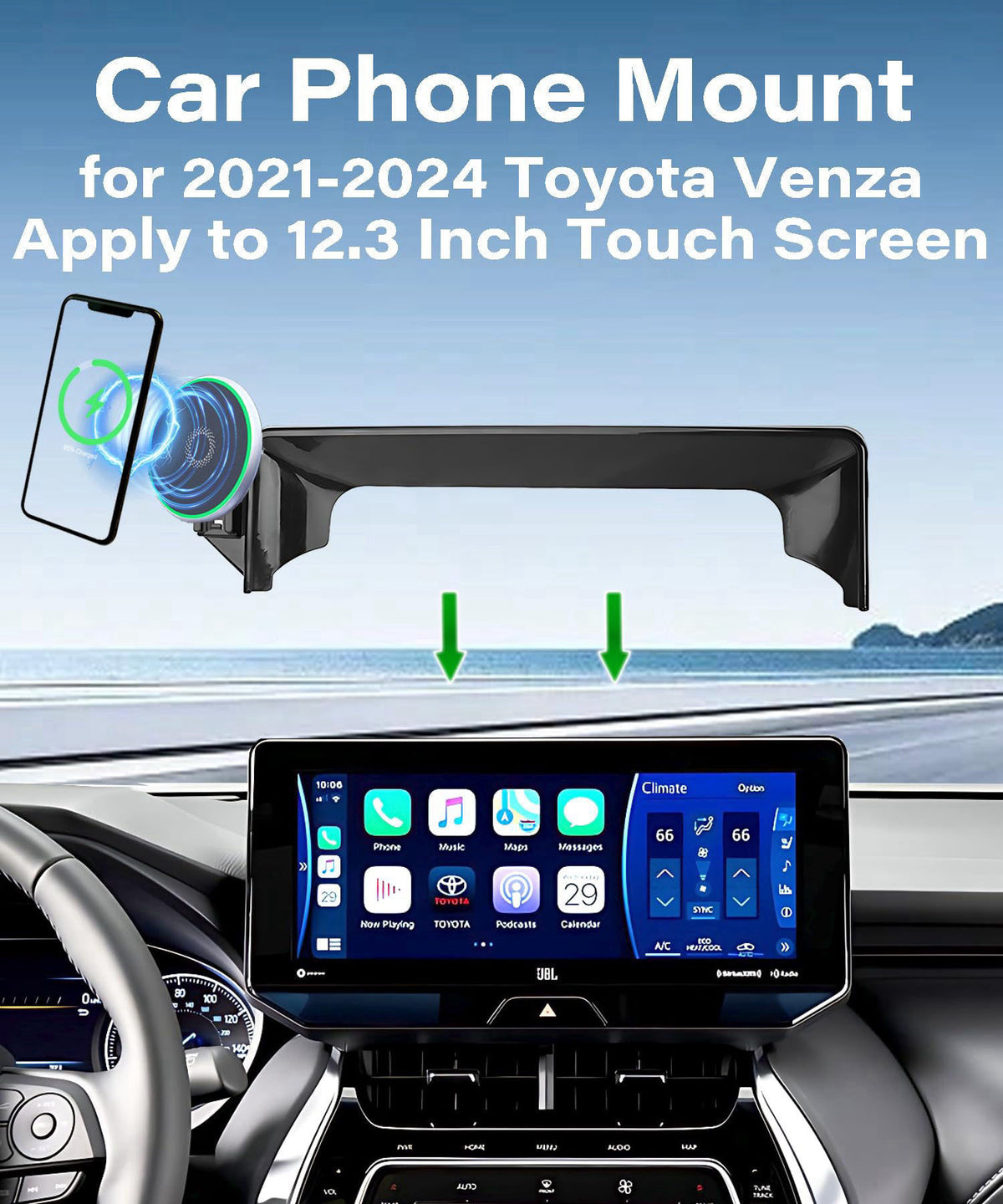 Car Phone Mount for Toyota Venza 2021 2022 2023 2024 9 by AbeeyGeomarn — view 3