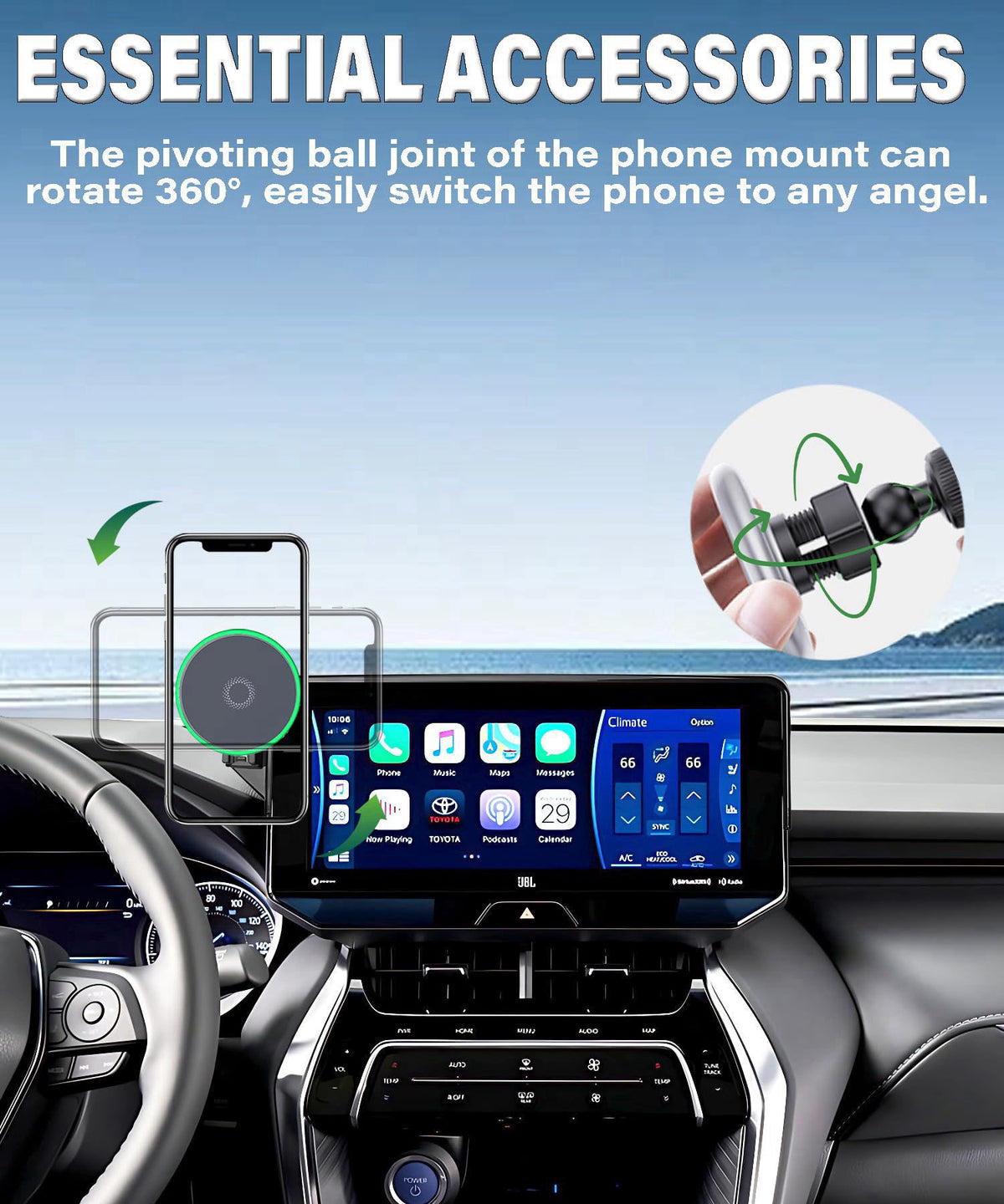 Car Phone Mount for Toyota Venza 2021 2022 2023 2024 9 by AbeeyGeomarn — view 6
