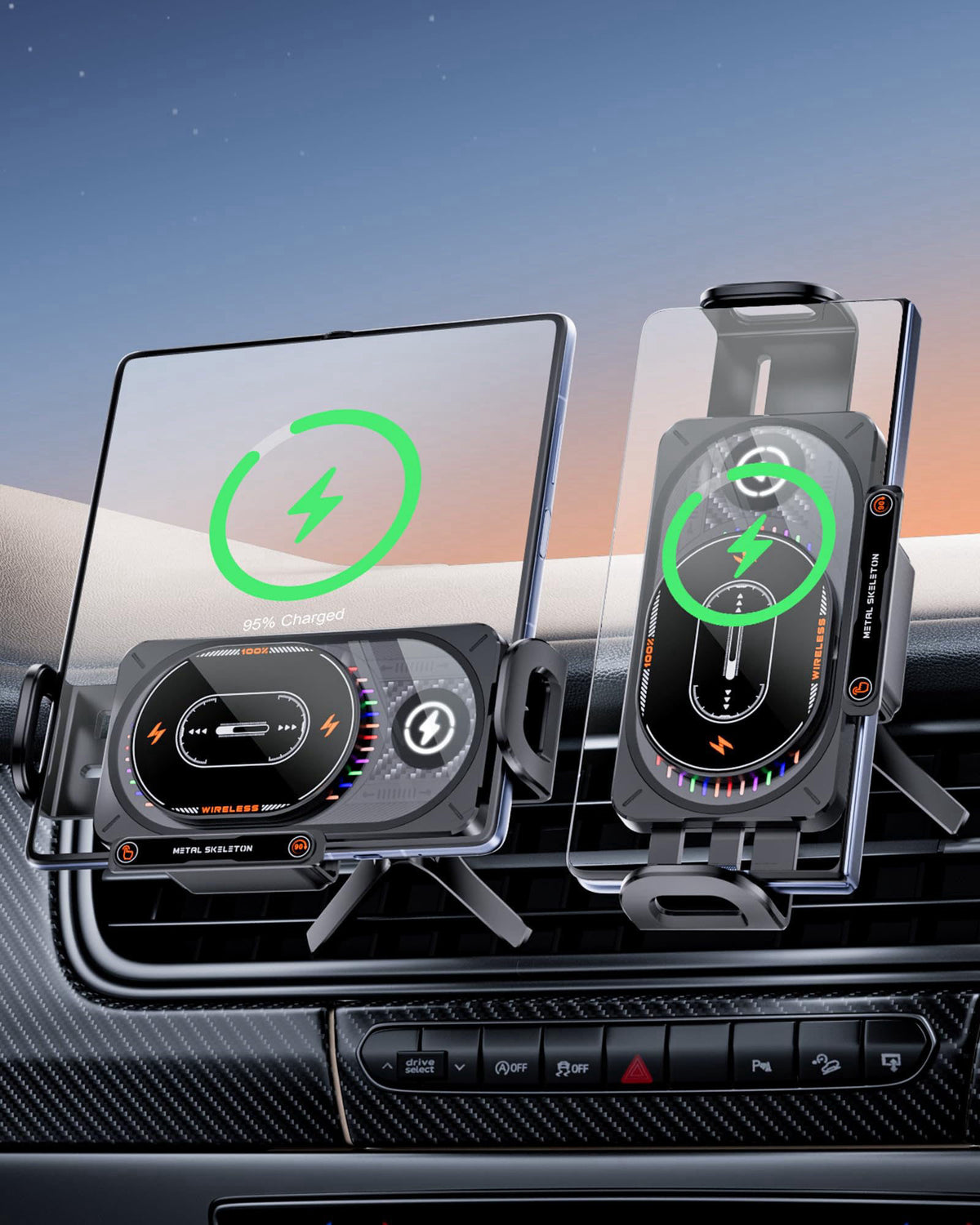 15W Fast Charging Wireless Car Charger Mount for Z Fold 7 6 by xuenair — view 2