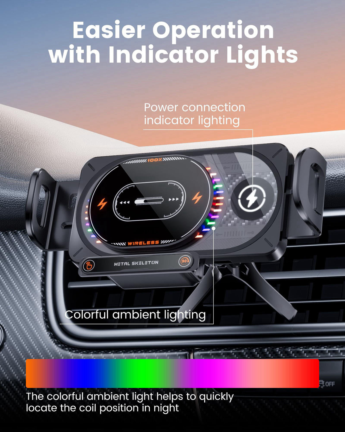 15W Fast Charging Wireless Car Charger Mount for Z Fold 7 6 by xuenair — view 5