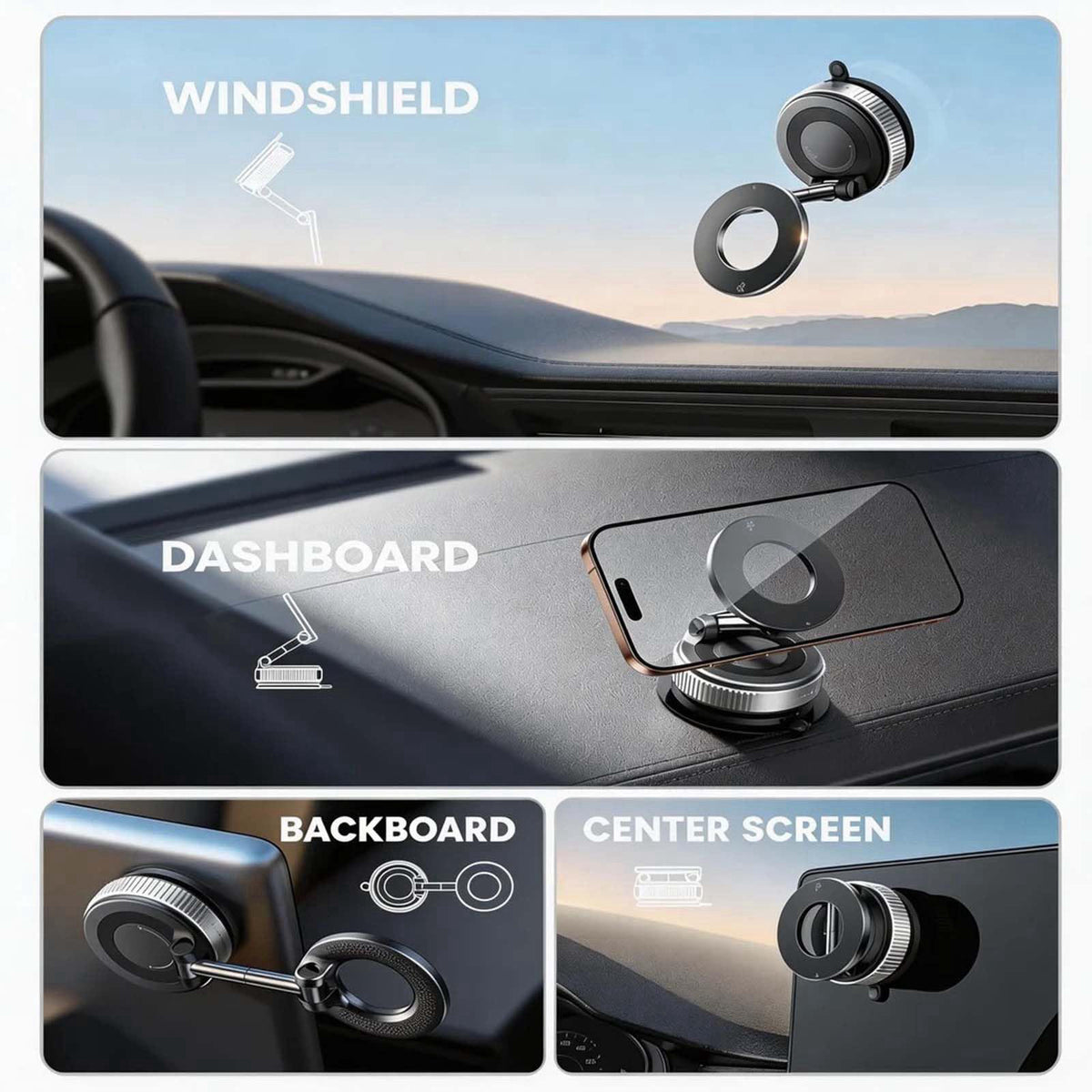 Car Phone Holder for Smart Brabus Foldable Car Phone Mount by Premium Selection — view 4