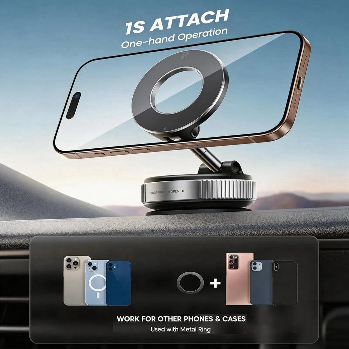 Car Phone Holder for Smart Brabus Foldable Car Phone Mount by Premium Selection — view 6
