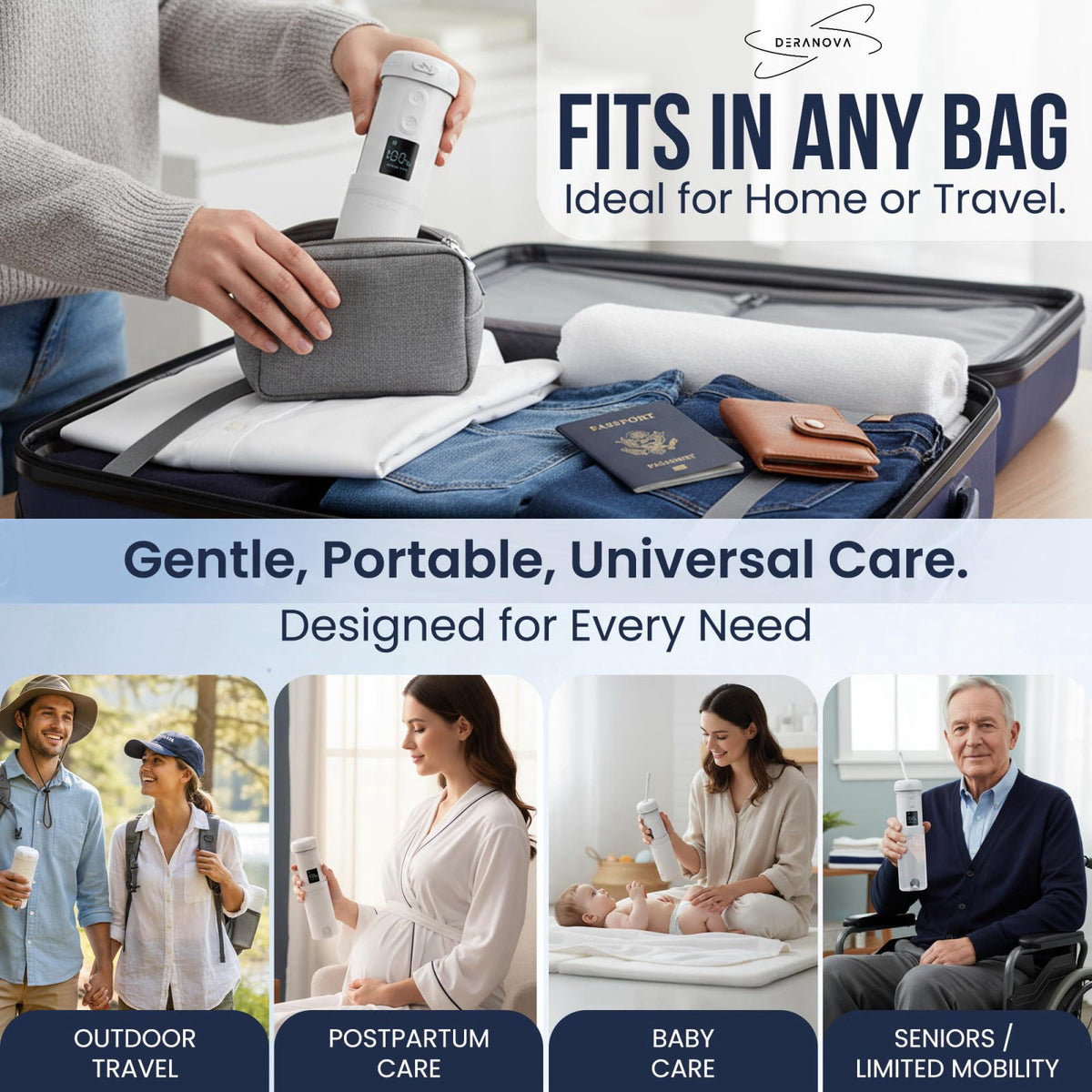 High Pressure Portable Bidet for Travel Electric USB by DeraNova — view 6