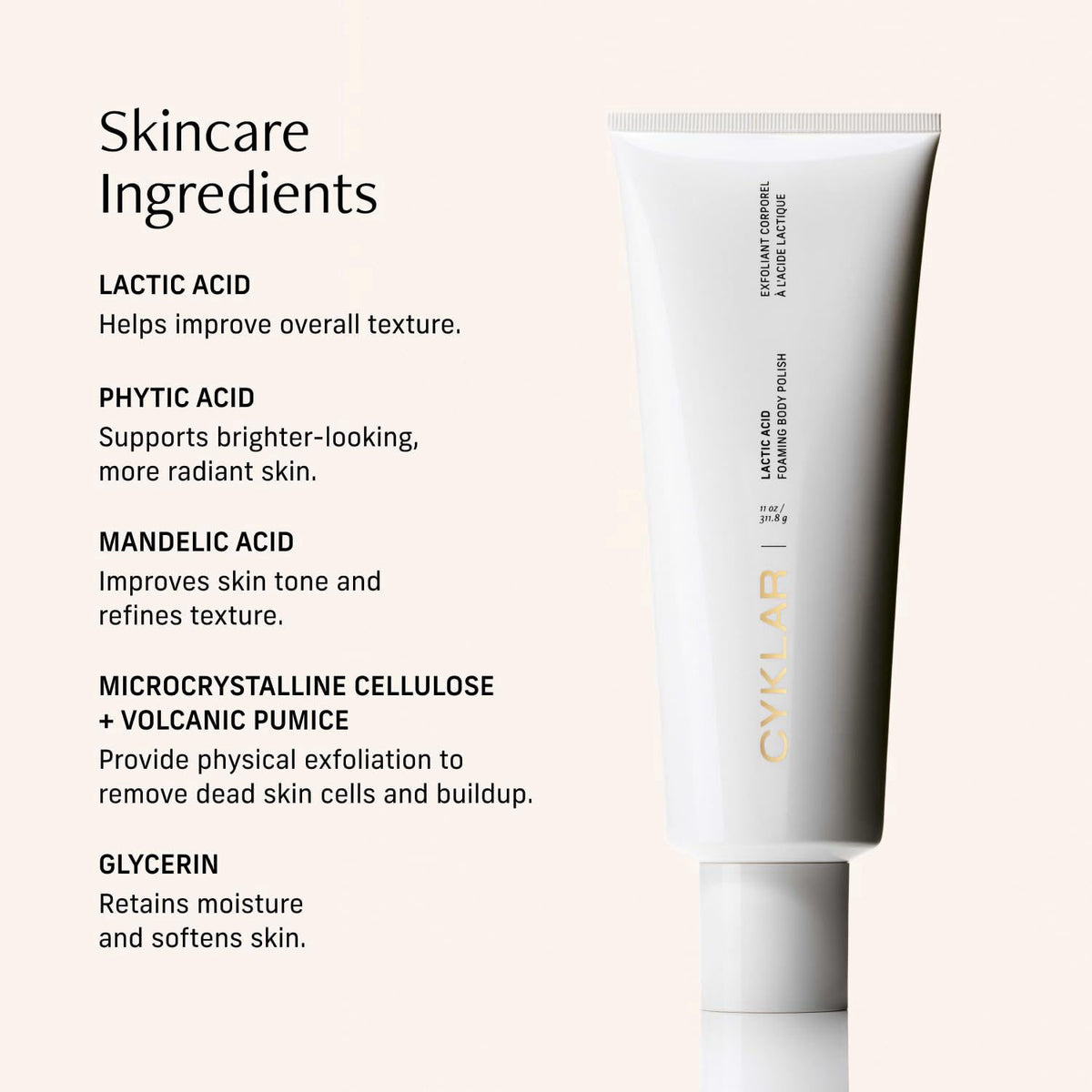 Lactic Acid Body Polish Chemical Exfoliator with AHAs by CYKLAR — view 7