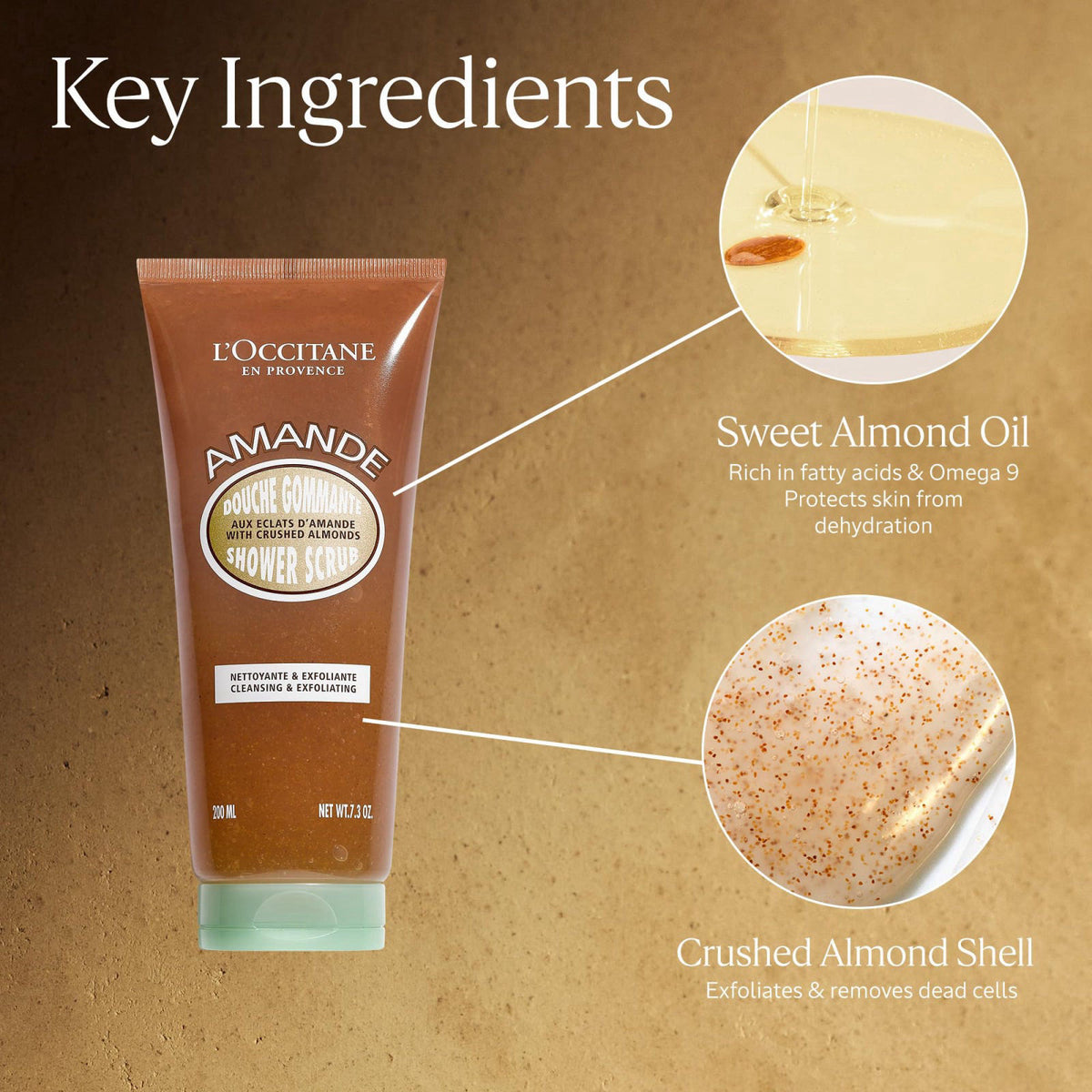 L Occitane Almond Shower Scrub 2 In 1 Exfoliating Body Wash by Premium Selection — view 8