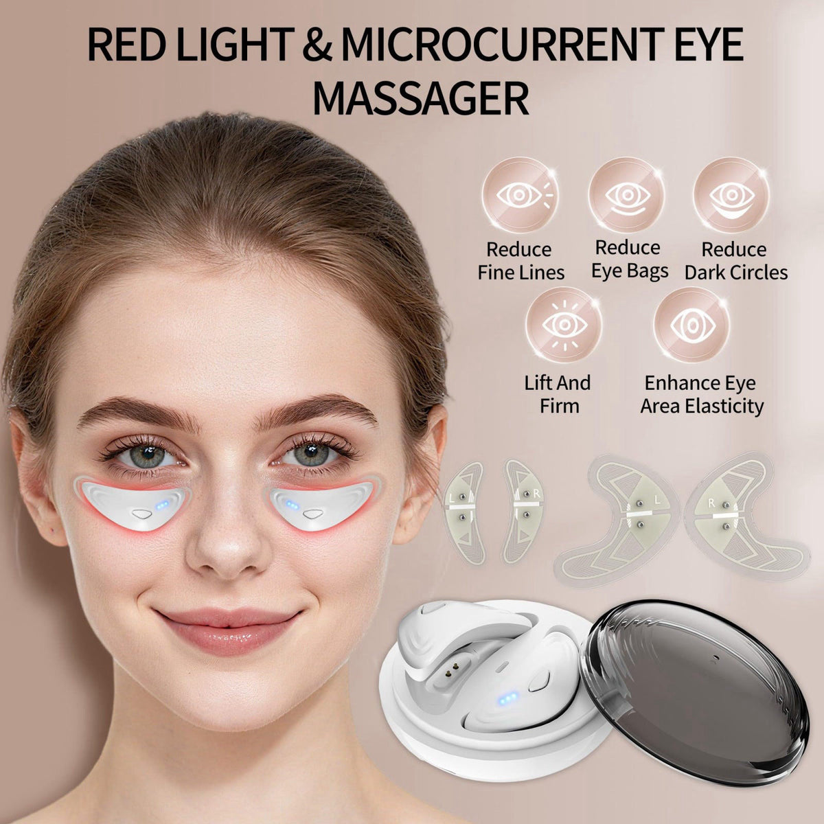 Eye Pods for Under Eyes Bags Portable Red Light Therapy Eyes by OGGRXOR — view 3
