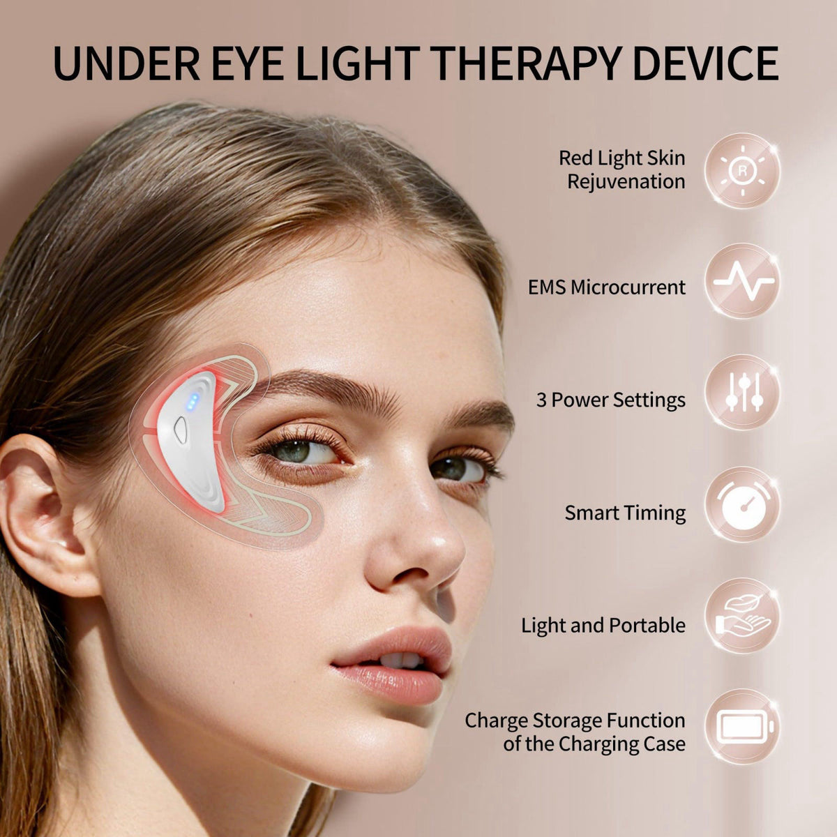 Eye Pods for Under Eyes Bags Portable Red Light Therapy Eyes by OGGRXOR — view 4