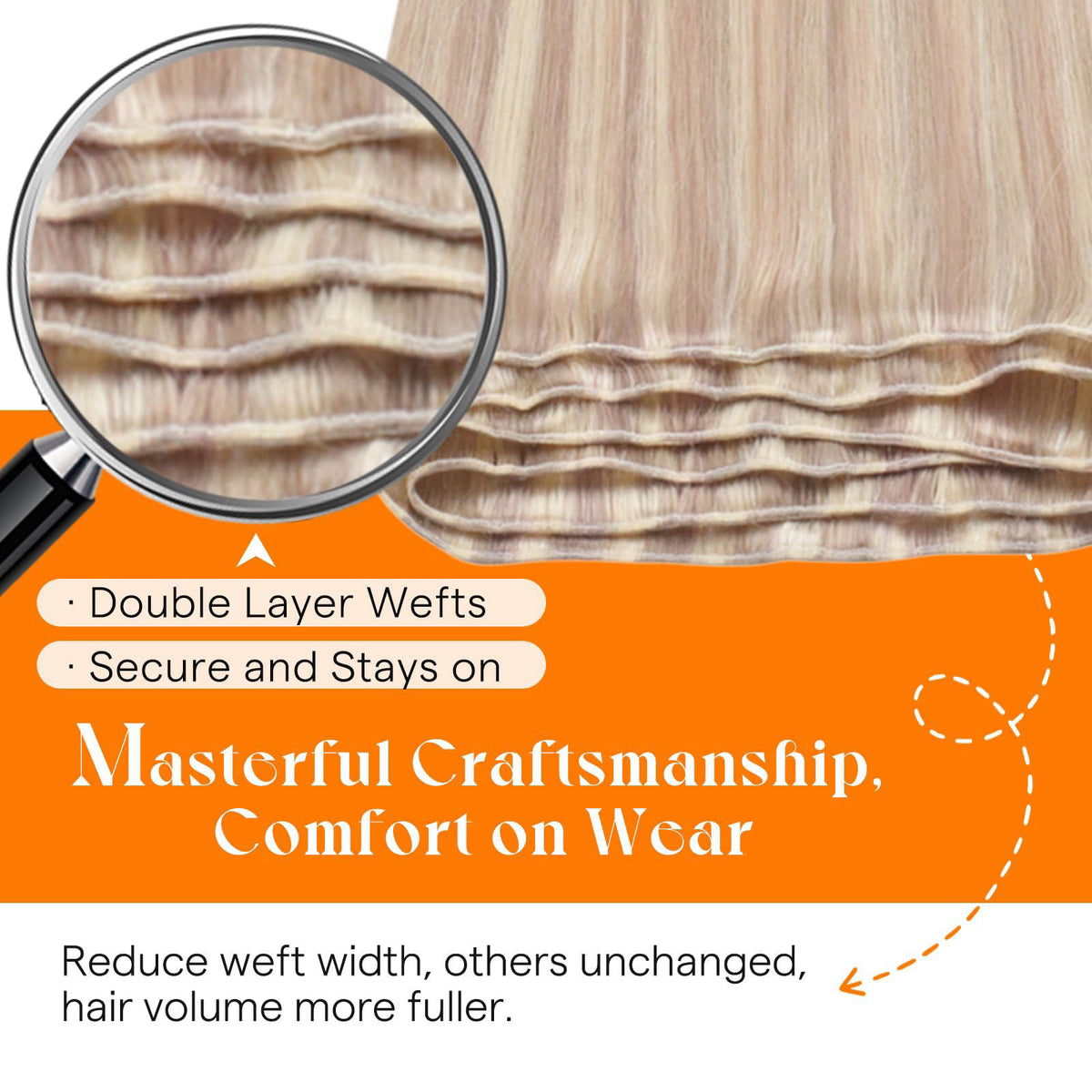 Sunny Hair Weft Hair Extensions Human Hair Blonde Highlight — view 6