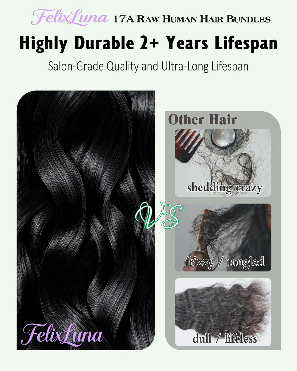 17A Premium Body Wave Human Hair Bundles 18 Inch Raw Hair by FelixLuna — view 6