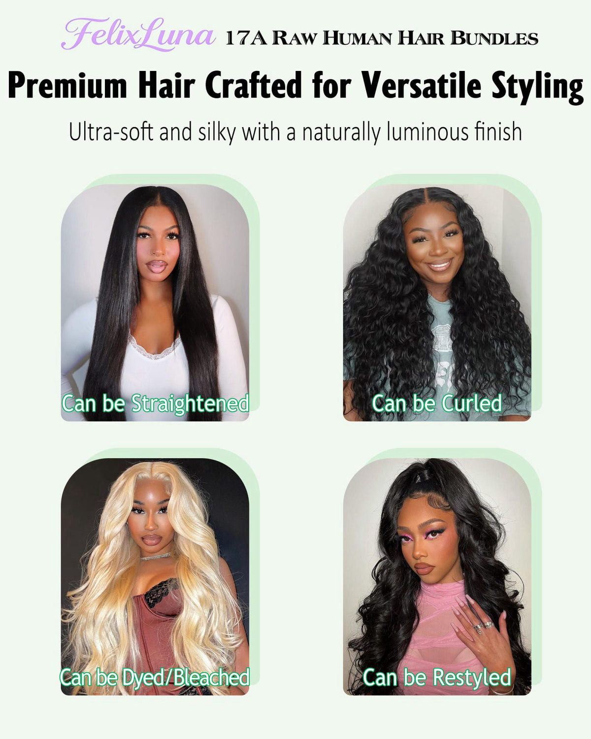 17A Premium Body Wave Human Hair Bundles 18 Inch Raw Hair by FelixLuna — view 7