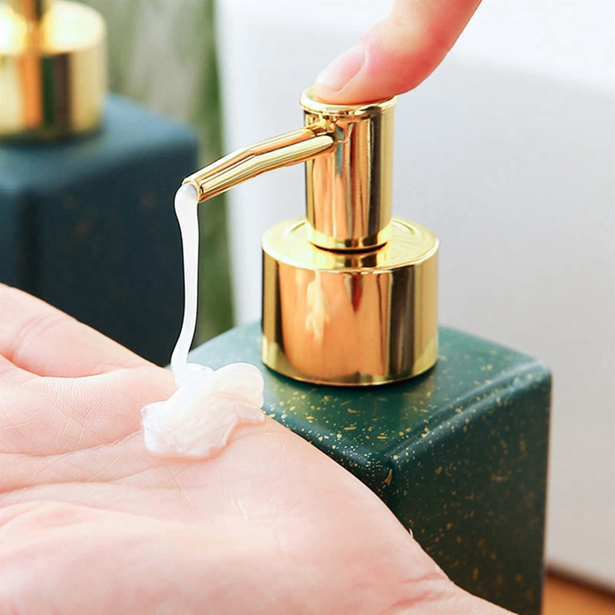 GLigeT Hand Soap Dispenser 380ml Soap Dispenser Glass Empty — view 7