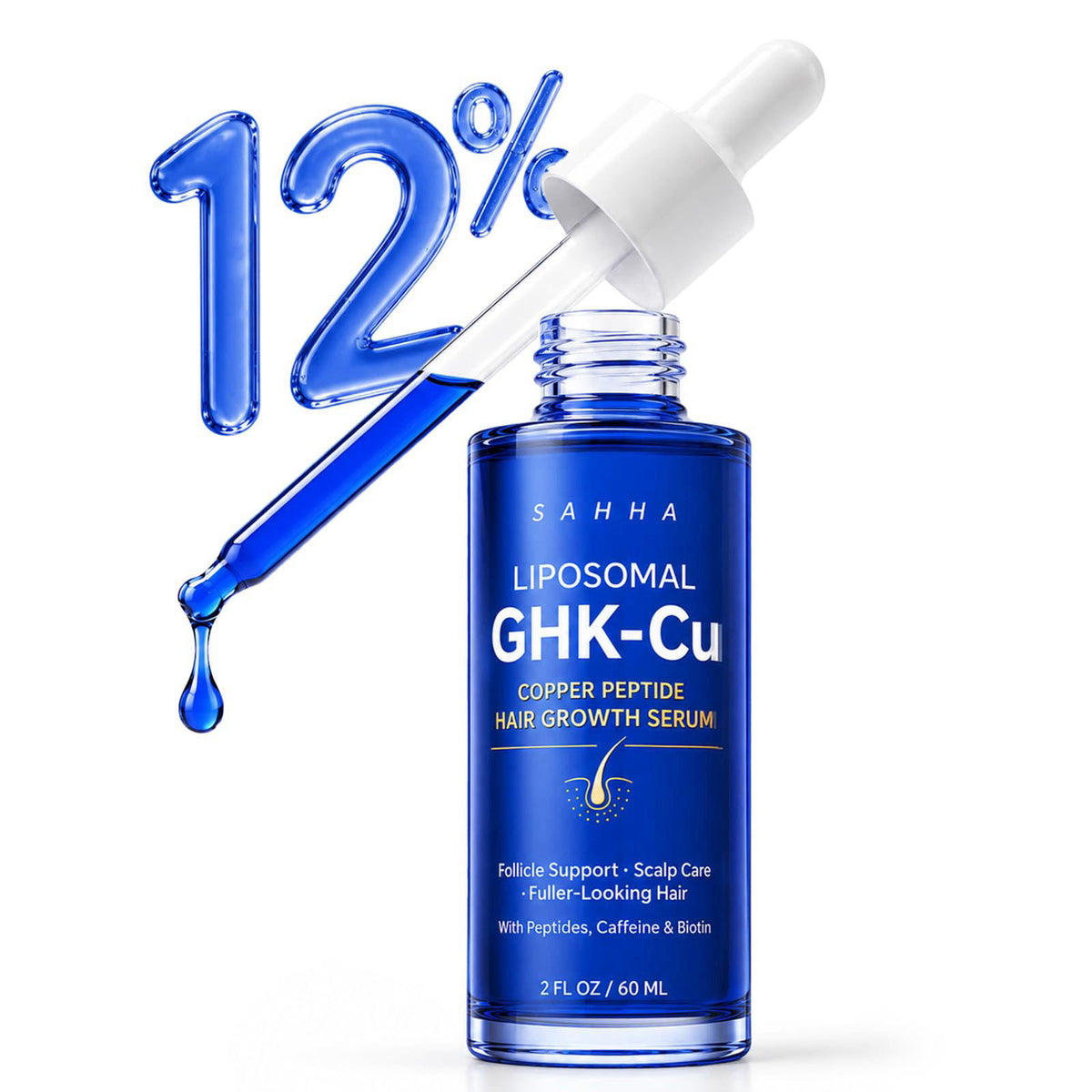 GHK Cu Peptide Hair Growth Serum 7200MG Copper Peptides by Sahha — view 6