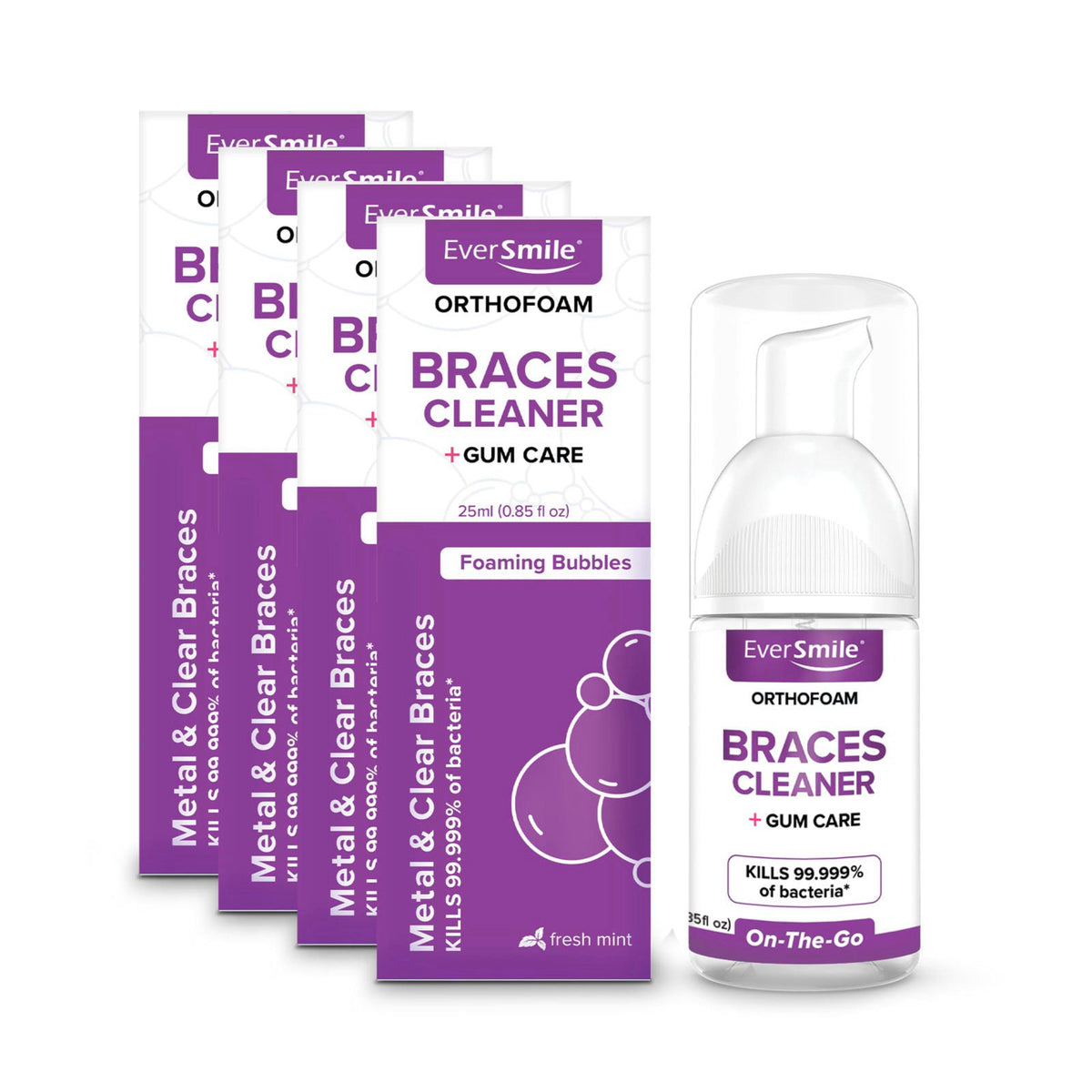 EverSmile OrthoFoam Braces Cleaner Travel Size Brushable — view 2