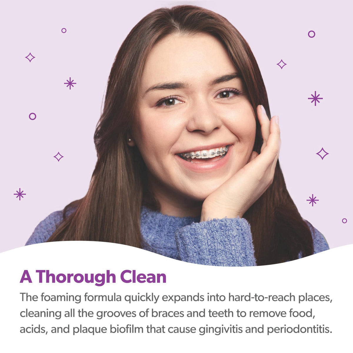 EverSmile OrthoFoam Braces Cleaner Travel Size Brushable — view 5