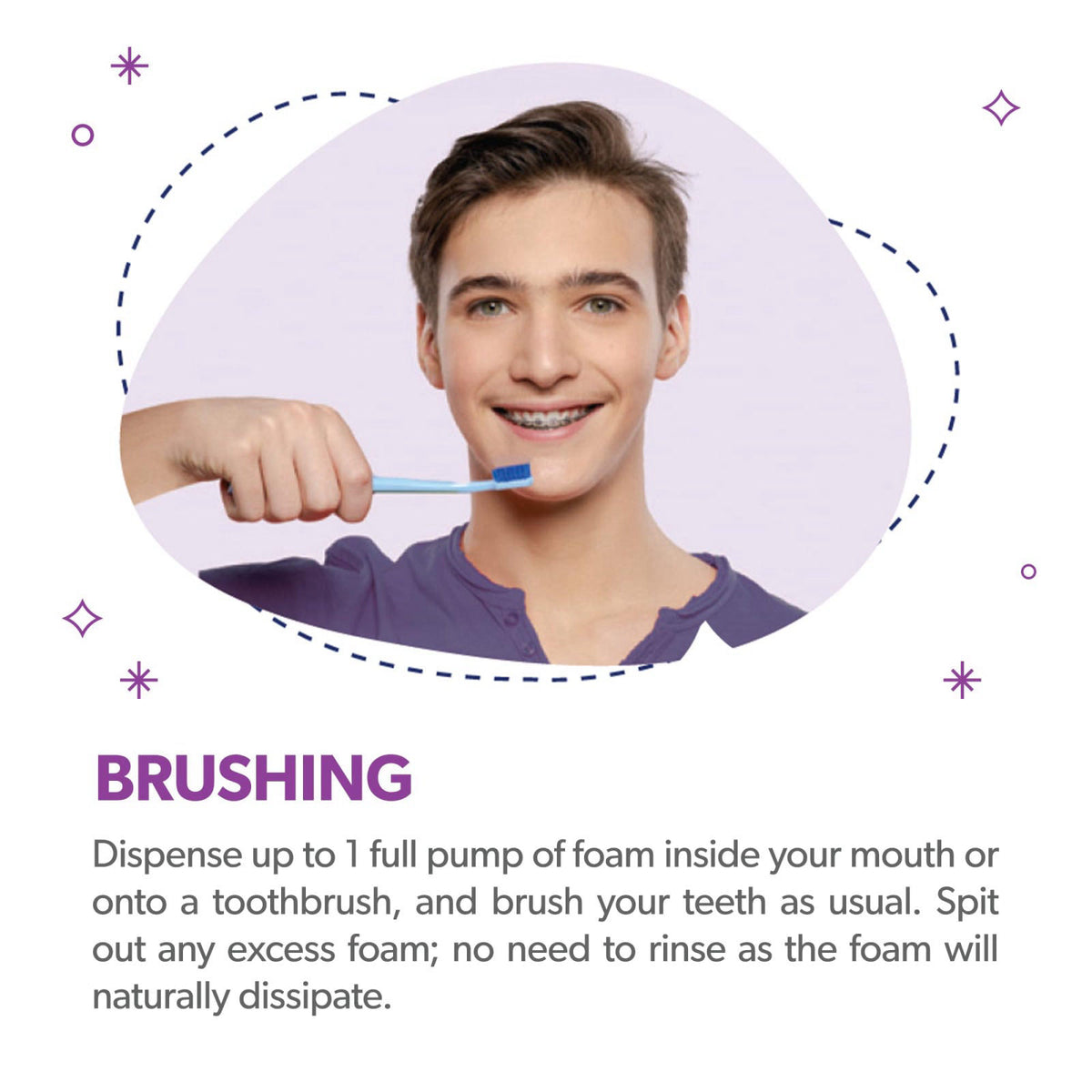 EverSmile OrthoFoam Braces Cleaner Travel Size Brushable — view 6