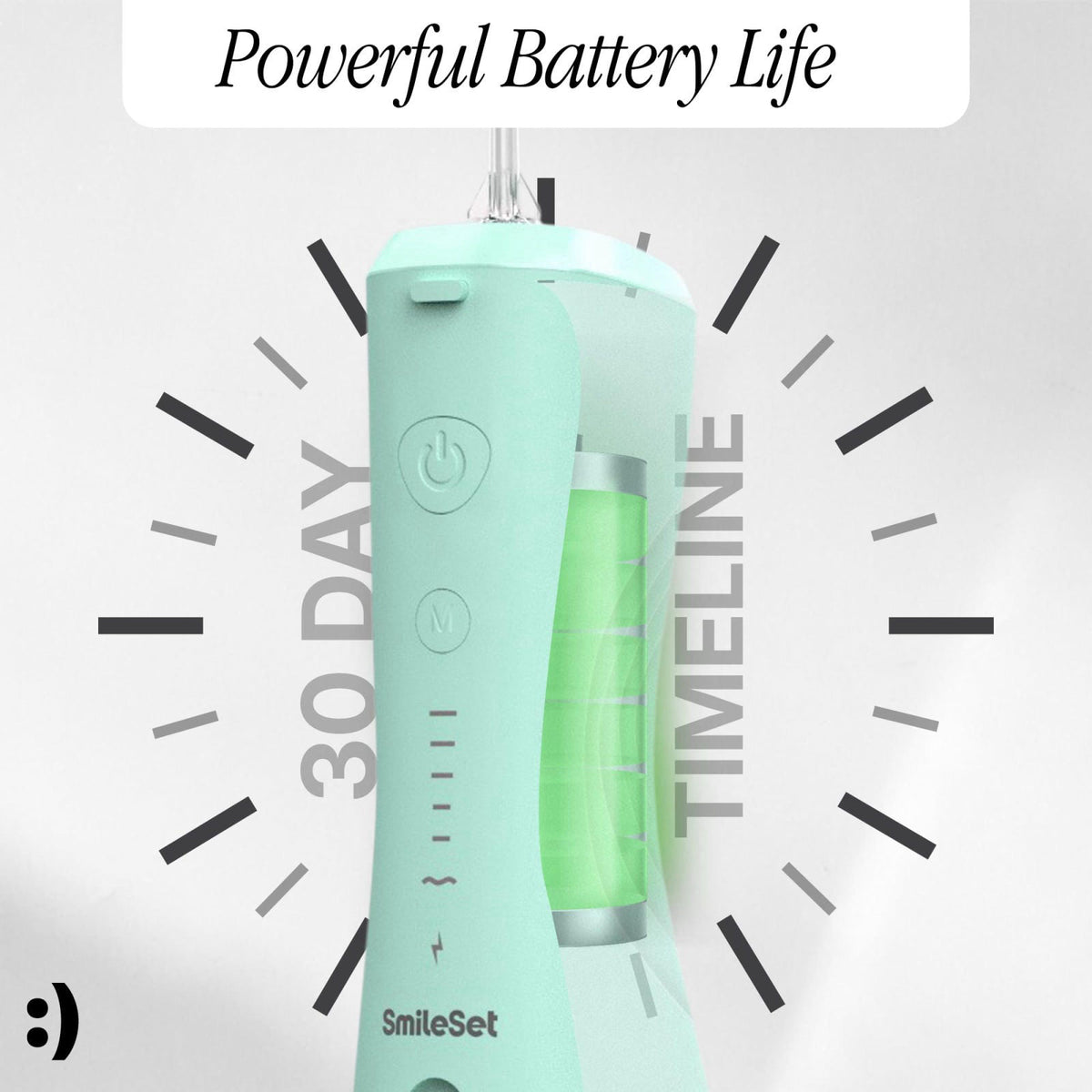 Premium Handheld Water Flosser 240ml Cordless Oral Irrigator by SmileSet — view 4