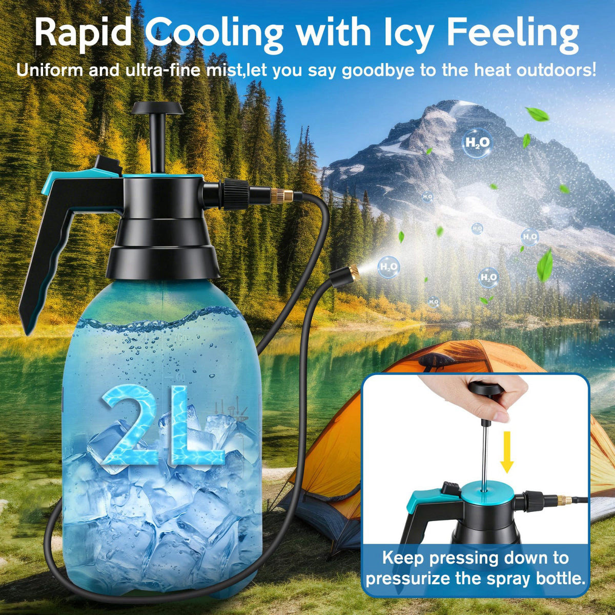 Personal Mister 2 in 1 Water Spray Bottle with 3 3ft Mist by Aurelema — view 3