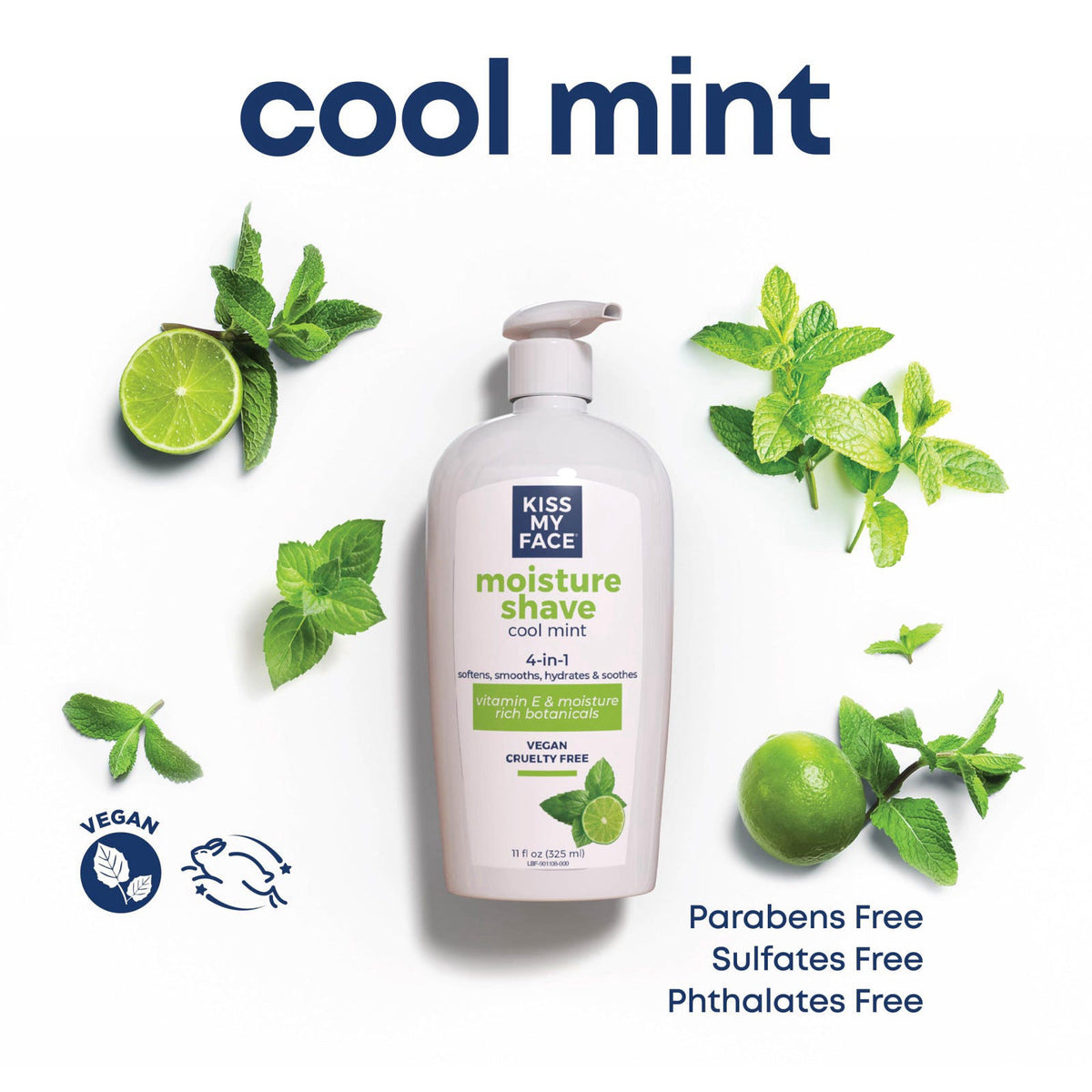 Kiss My Face Moisture Shave Cream Cool Mint Shaving Cream — view 3