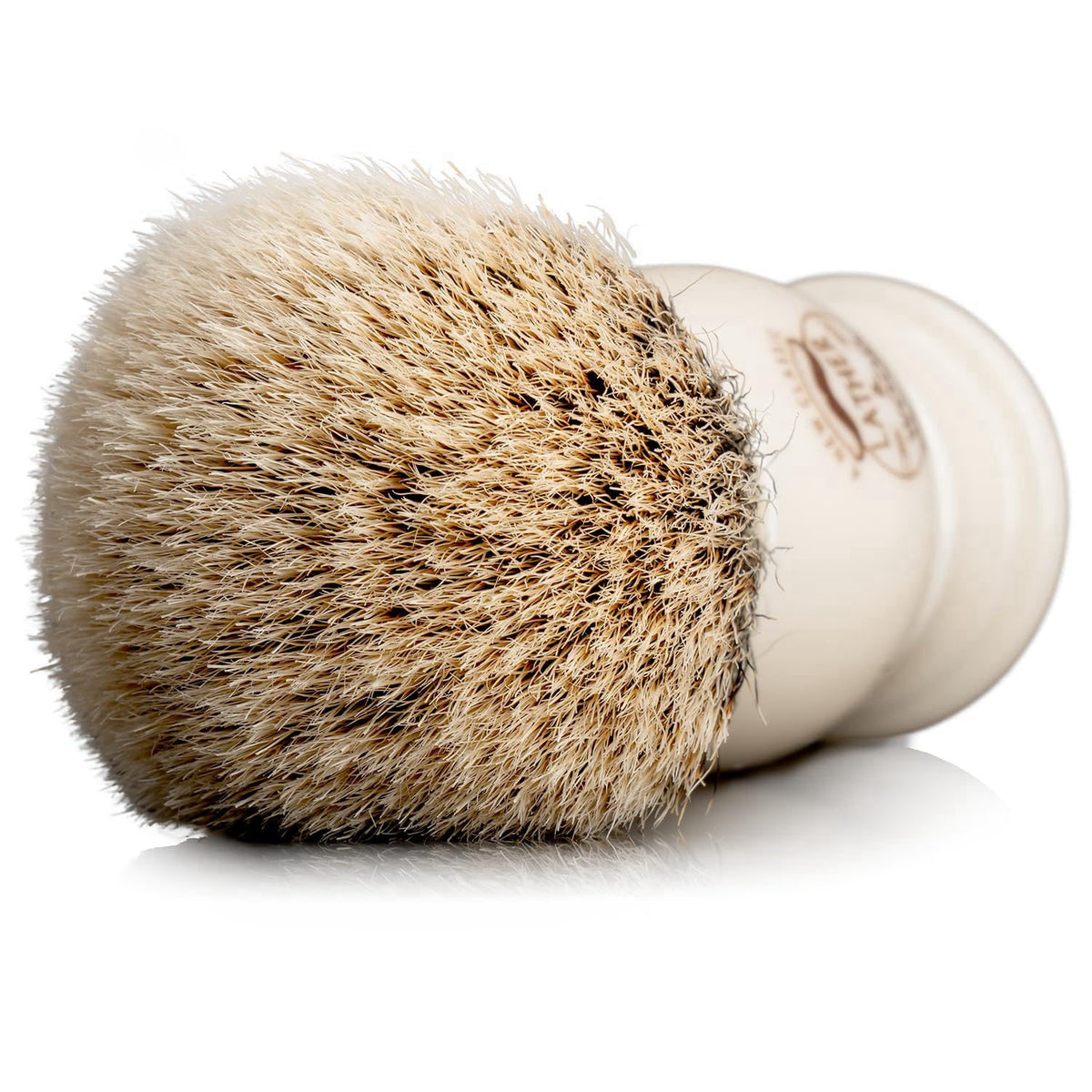 Pure Badger Shaving Brush Premium Handmade Simply the Best by Lather & Wood Shaving Co — view 5