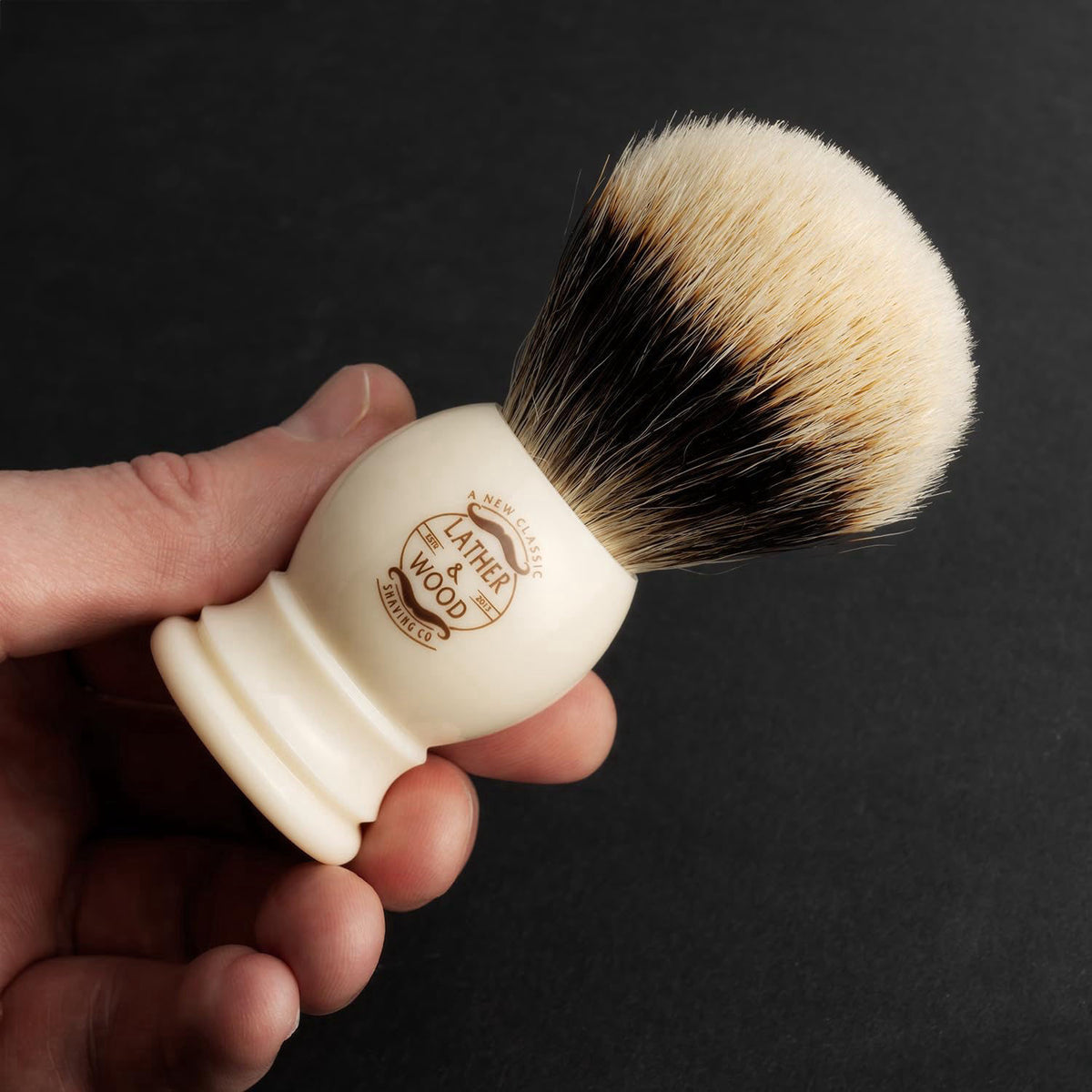 Pure Badger Shaving Brush Premium Handmade Simply the Best by Lather & Wood Shaving Co — view 6