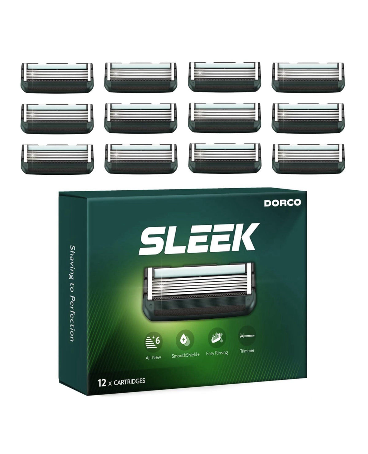 DORCO SLEEK 6 Blade Razor 12 Refills Shaving Razors for Men — view 5
