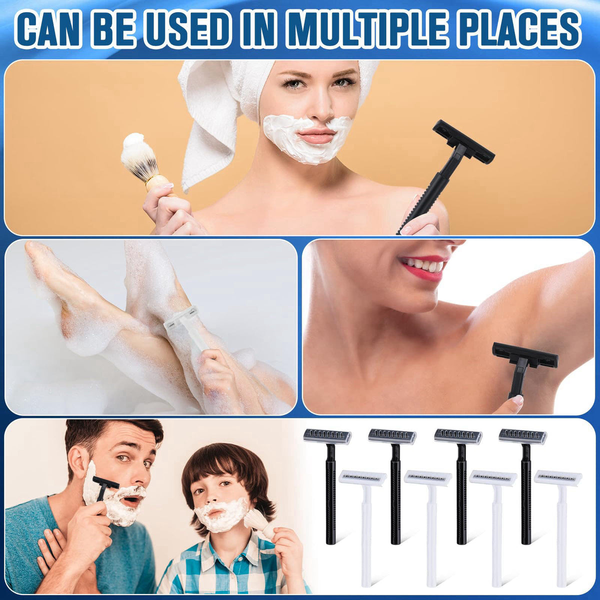 Lasnten 400 Pcs Disposable Twin Blade Razors Single Packed — view 7
