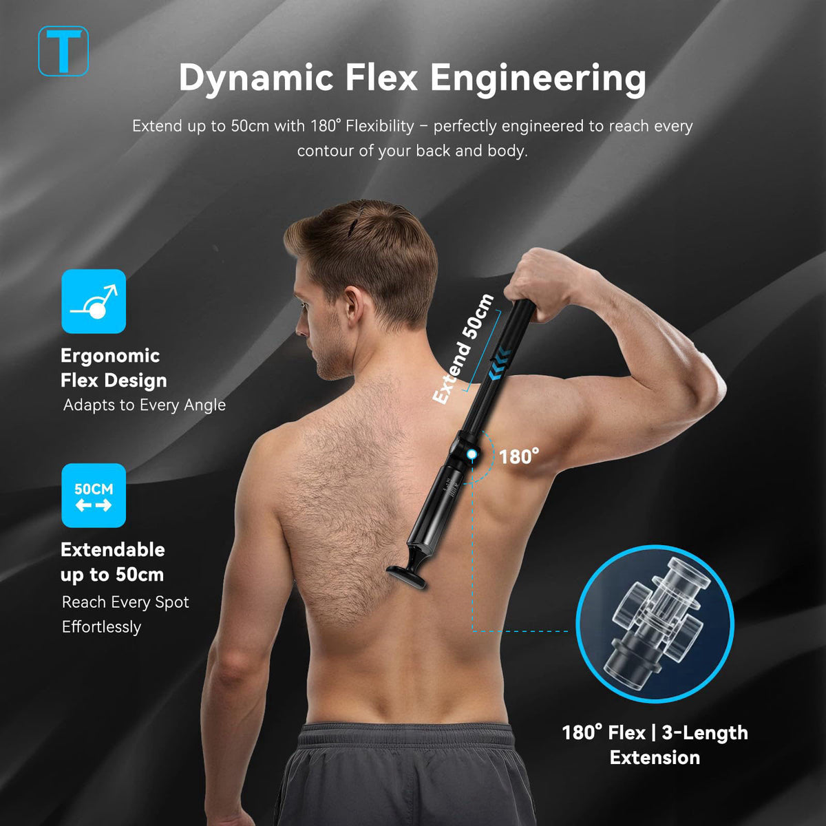 Back Shaver for Men 4 in 1 LED Display Electric Groin Hair by WUXO — view 8