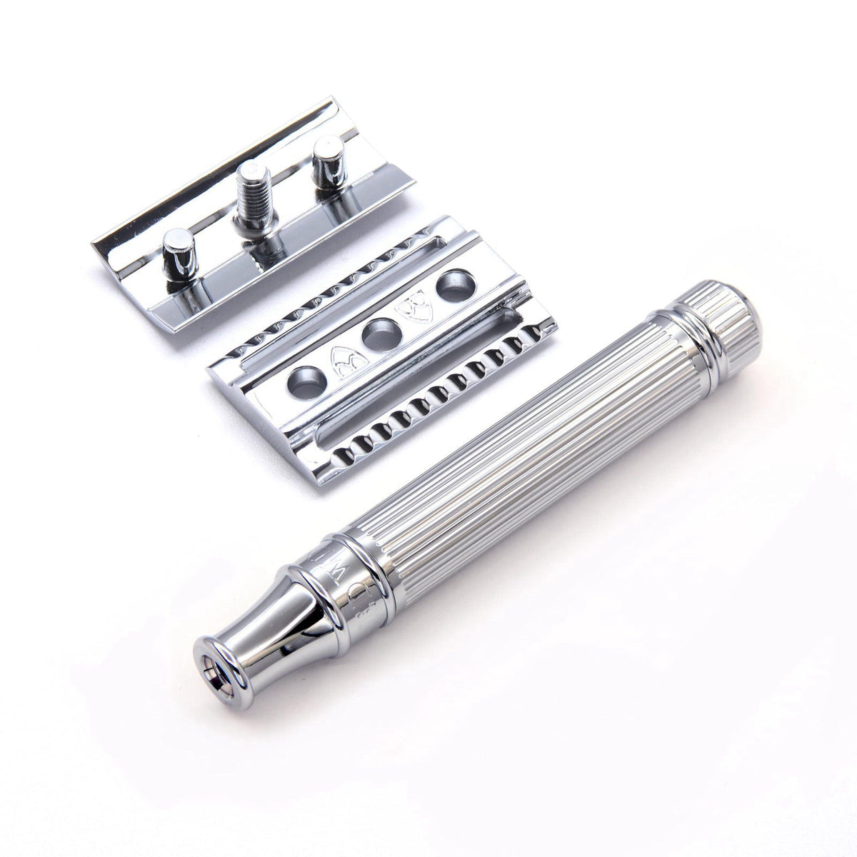 Edwin Jagger DE89Lbl Lined Detail Chrome Plated Double Edge — view 6