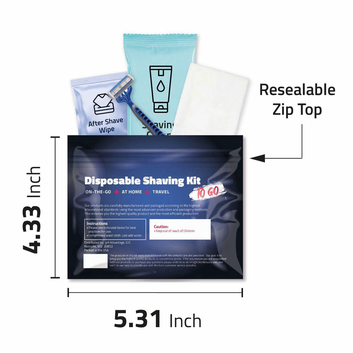 Disposable Compact Shaving Kit by pH Advantage — view 8