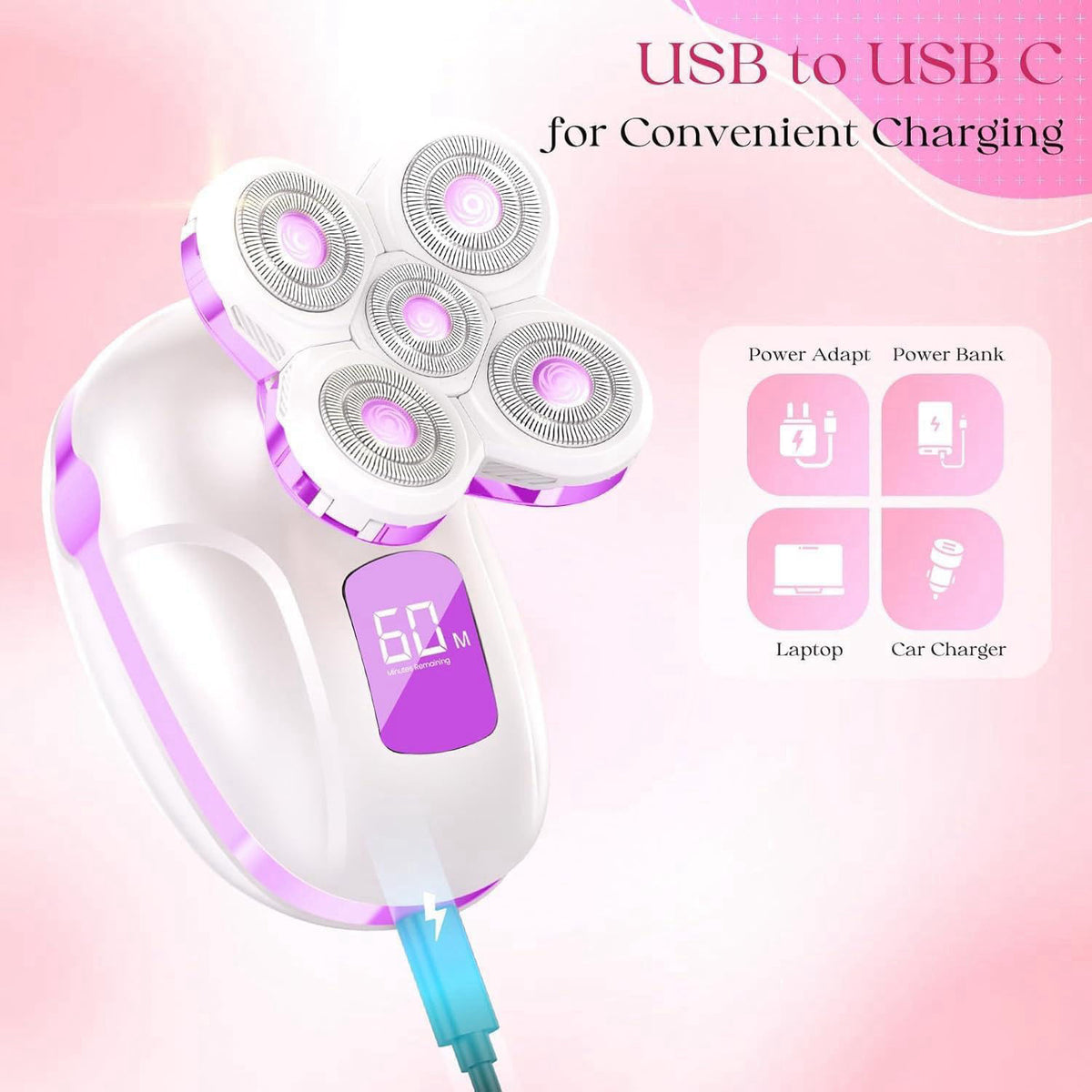 Electric Razors for Women Legs Painless Lady Shaver for by Orvina — view 8