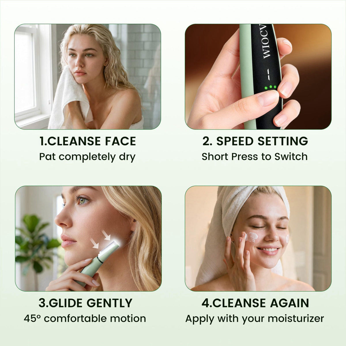 Sonic Dermaplane Razor for Women Face Electric Facial Hair by Wiocv — view 6