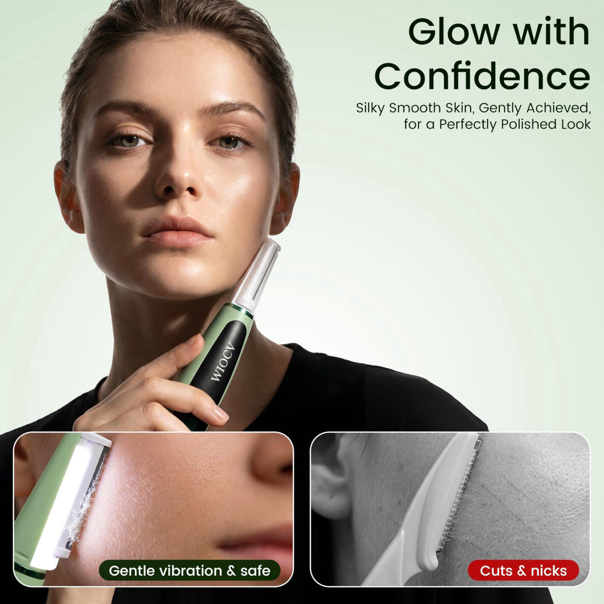 Sonic Dermaplane Razor for Women Face Electric Facial Hair by Wiocv — view 8