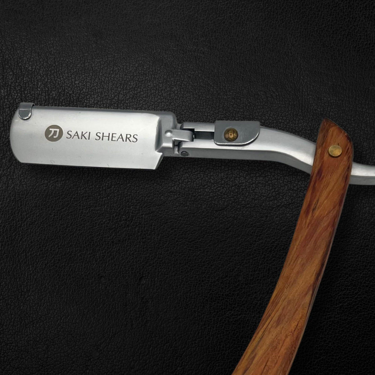Saki Shears Straight Edge Traditional Shaving Razor with — view 3