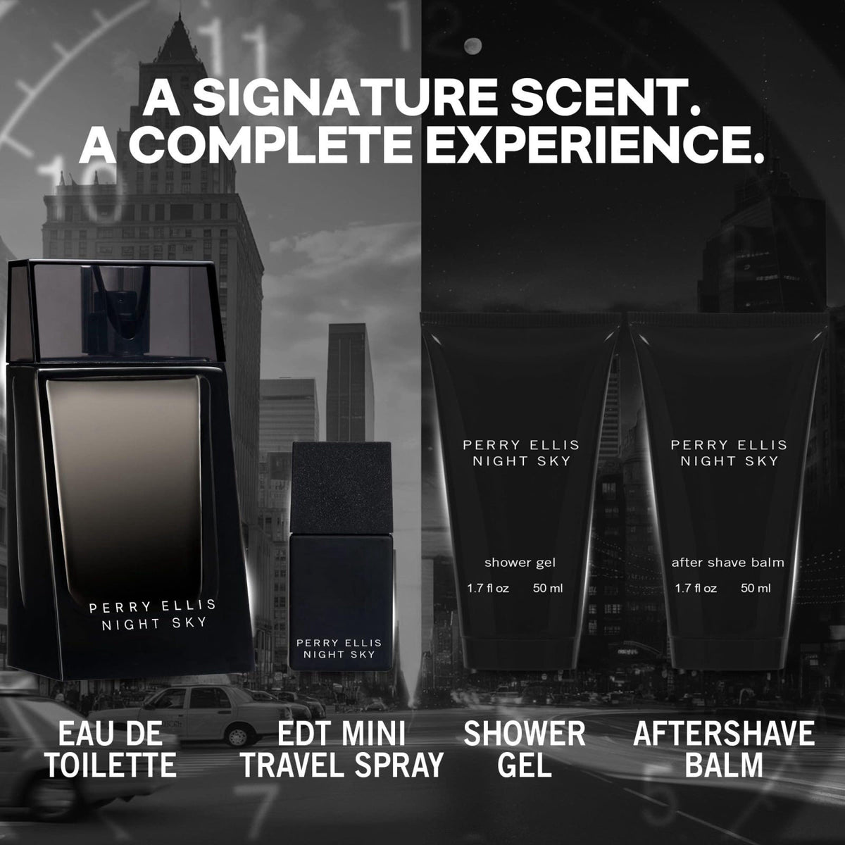 Perry Ellis Night Sky 4 Piece Gift Set EDT After Shave Balm — view 4