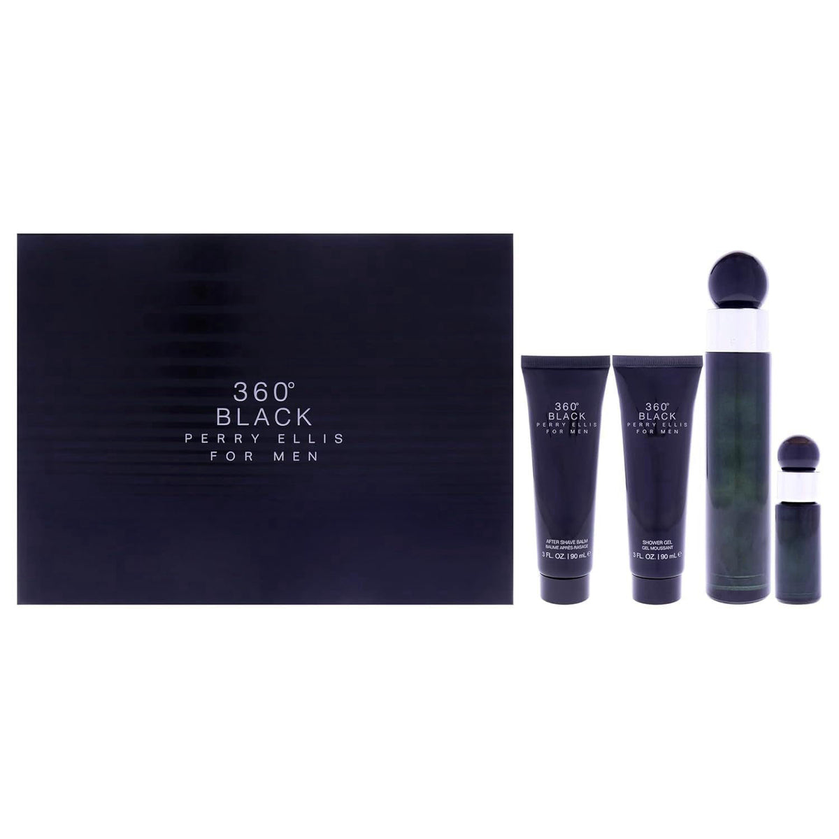 Perry Ellis 360 Black for Men 4 Piece Men s Cologne Gift Set — view 2