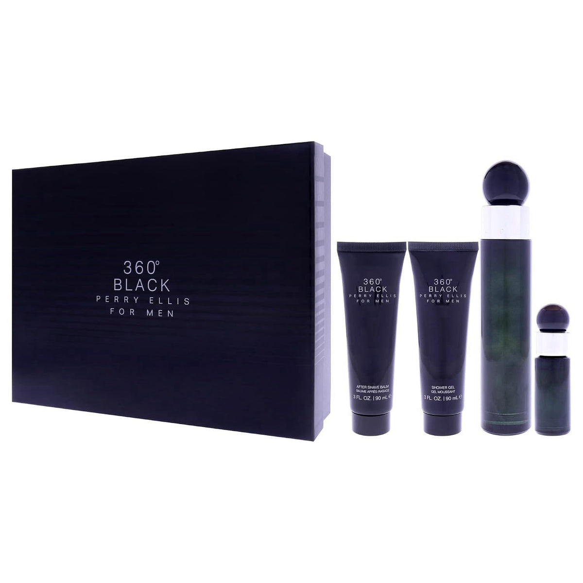 Perry Ellis 360 Black for Men 4 Piece Men s Cologne Gift Set — view 5
