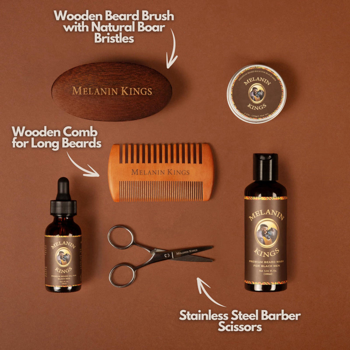 Melanin Kings Beard Grooming Kit for Men — view 6