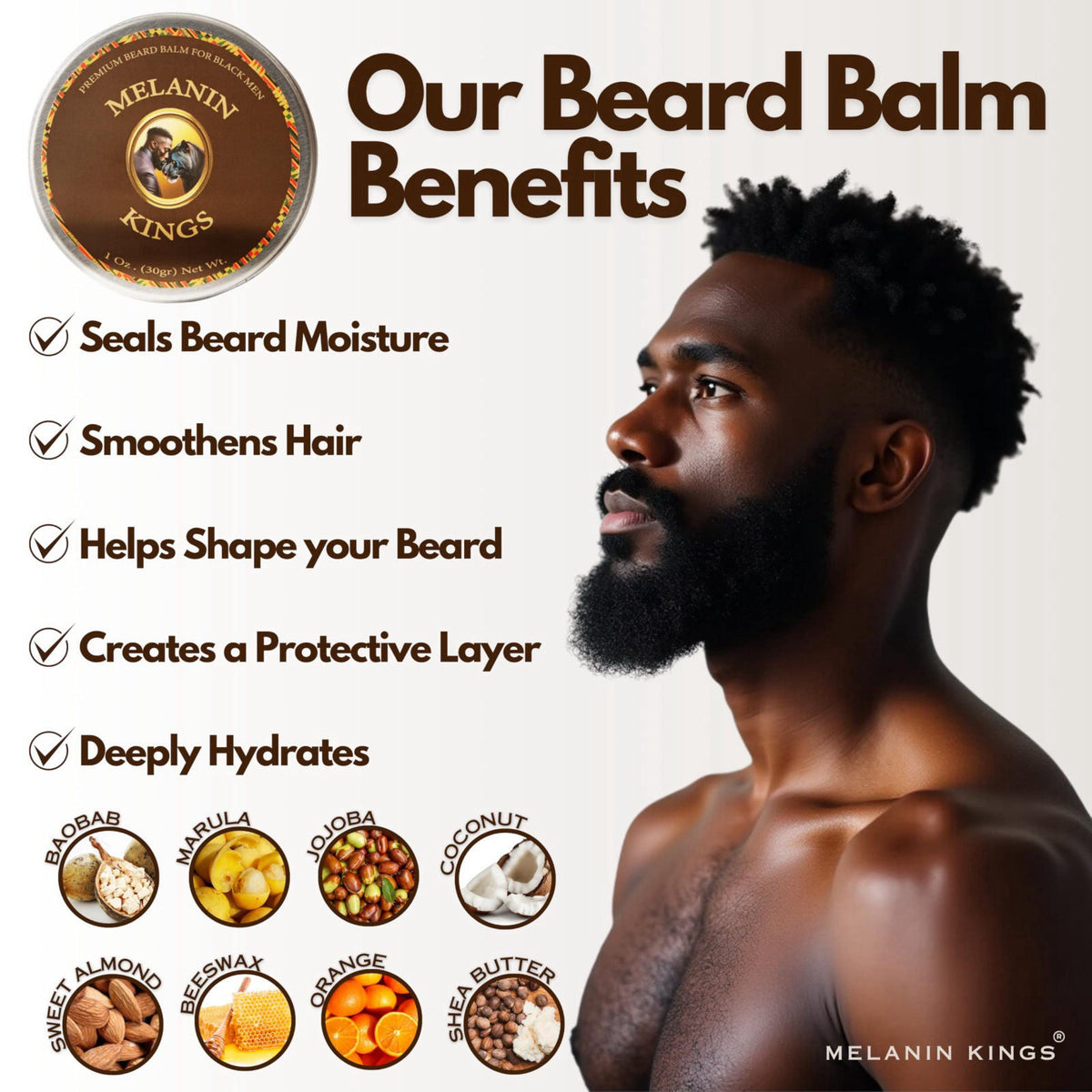 Melanin Kings Beard Grooming Kit for Men — view 7