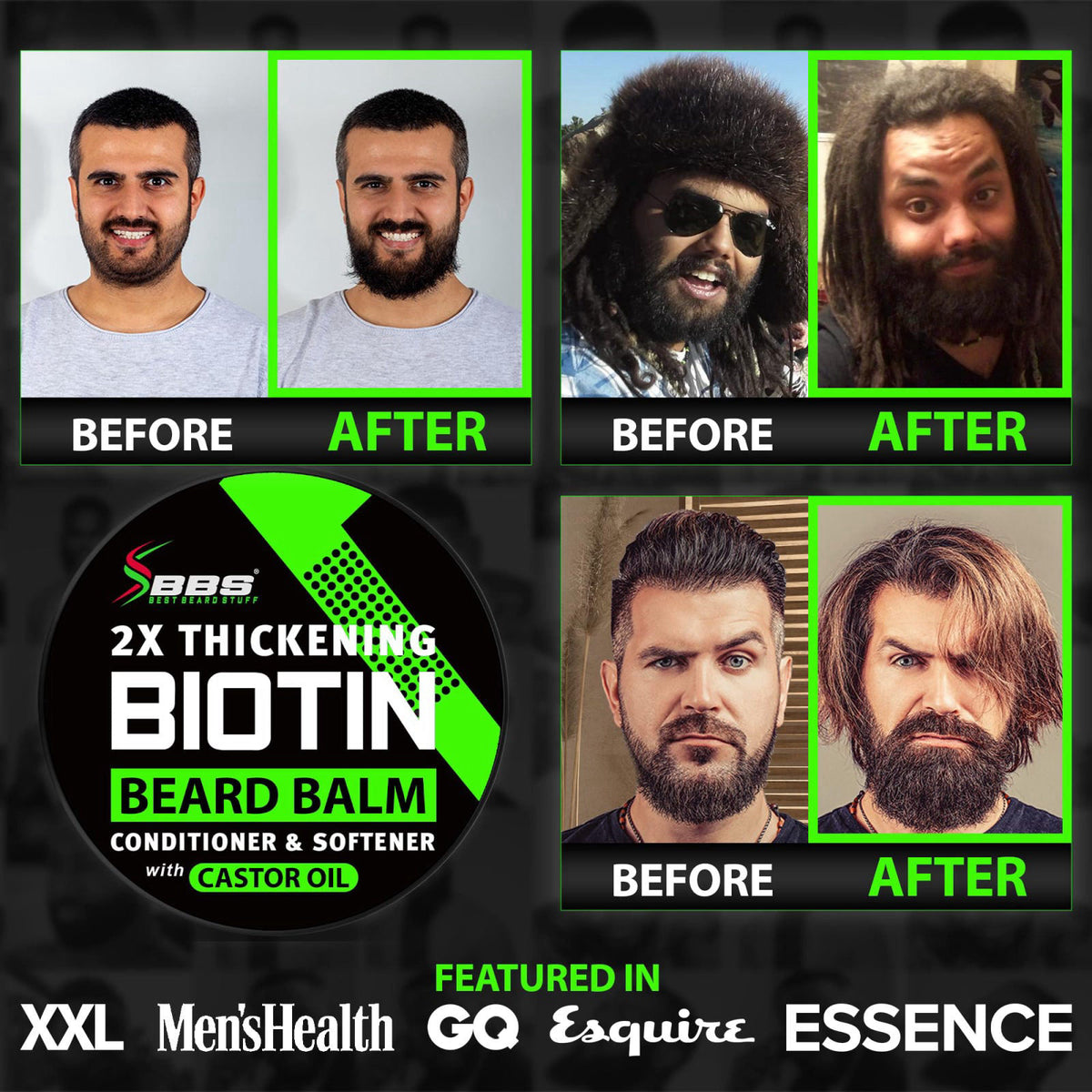 Biotin Beard Balm 11 in 1 Beard Hair Growth Shampoo Kit with by BBS BEST BEARD STUFF — view 5