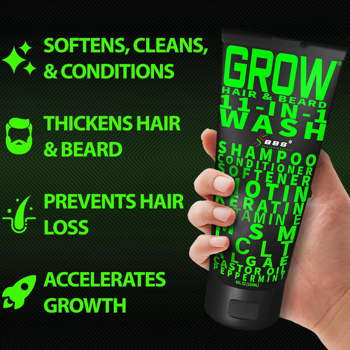 Biotin Beard Balm 11 in 1 Beard Hair Growth Shampoo Kit with by BBS BEST BEARD STUFF — view 6