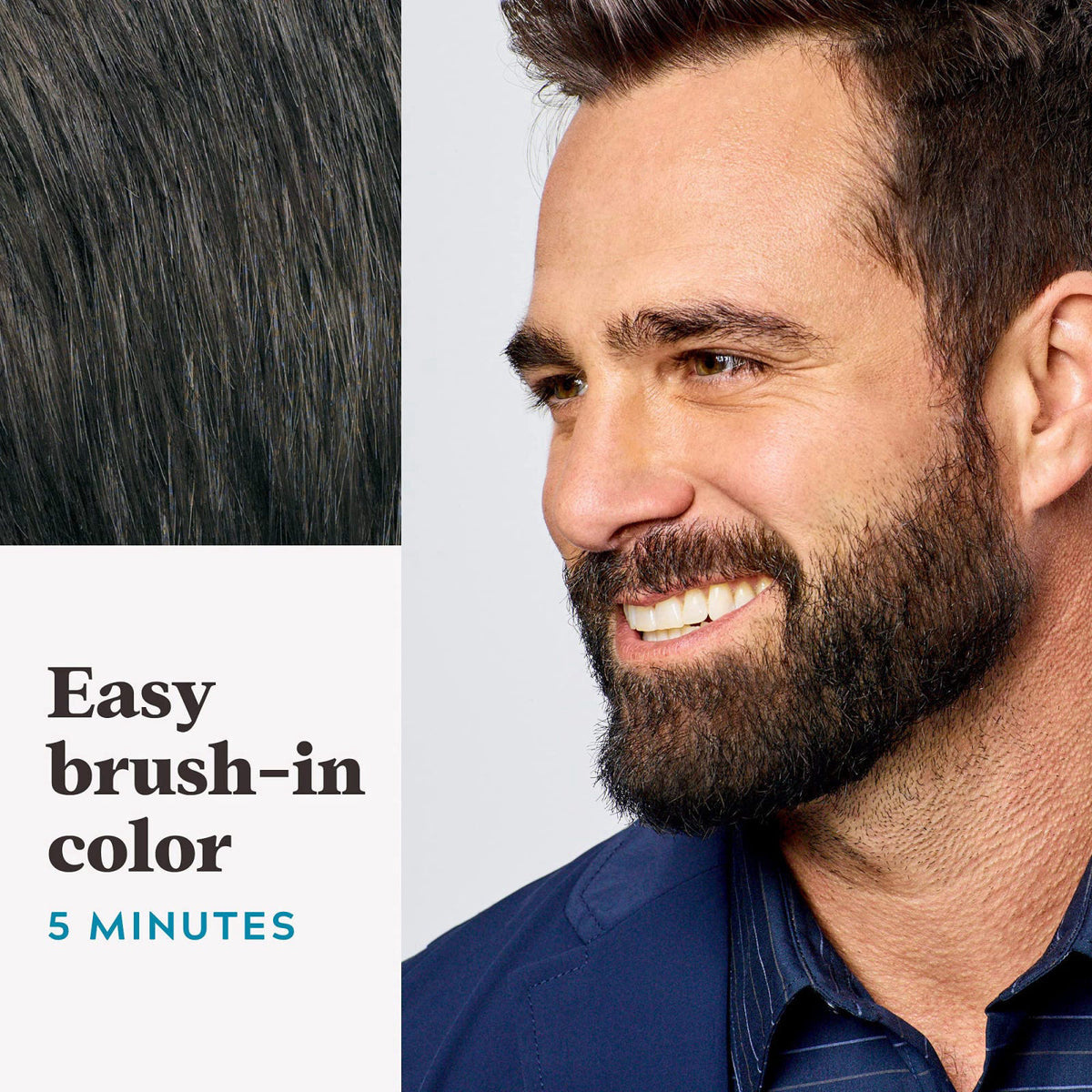 JUST FOR MEN Mustache Beard Dye Keratin Dark Brown M 45 — view 5