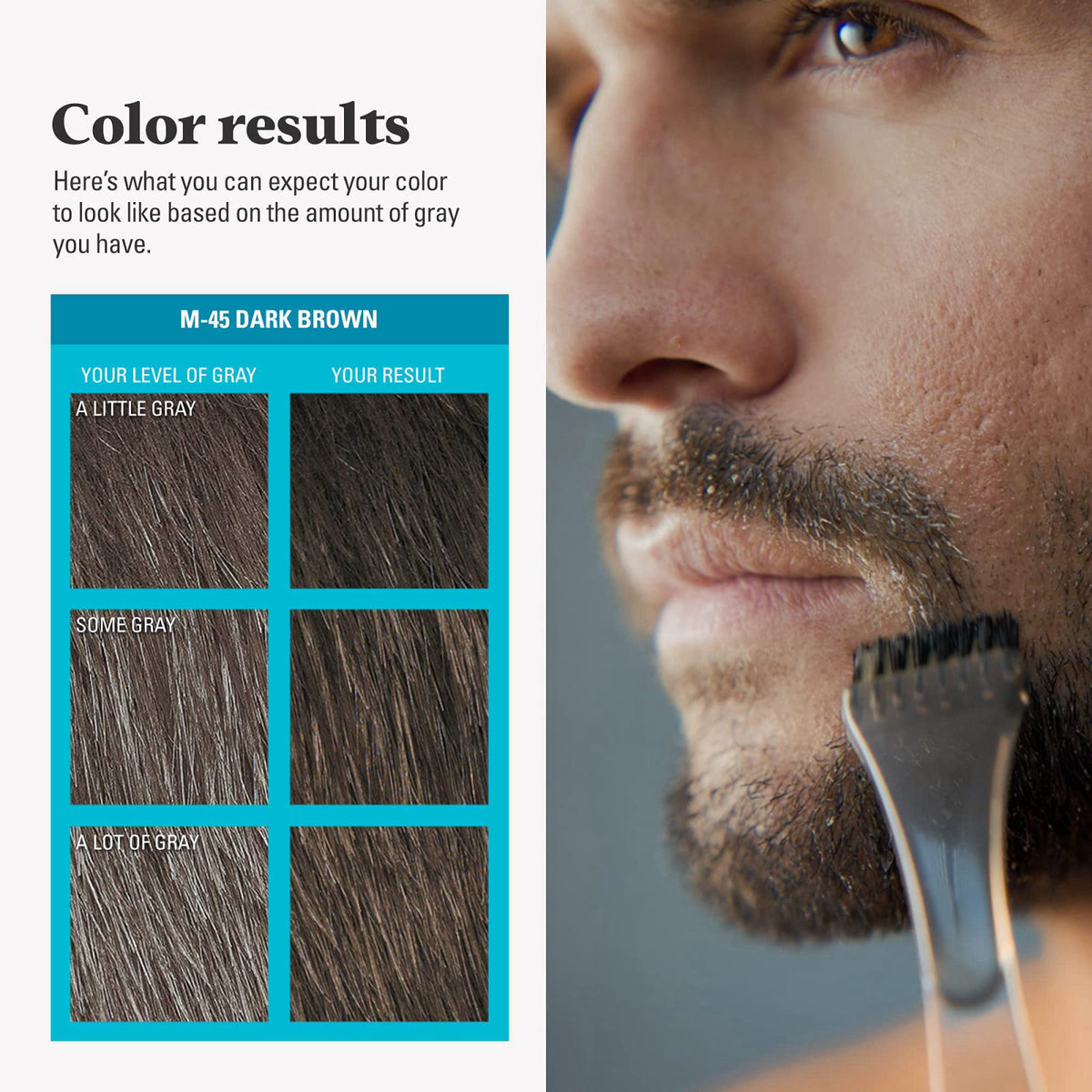 JUST FOR MEN Mustache Beard Dye Keratin Dark Brown M 45 — view 7