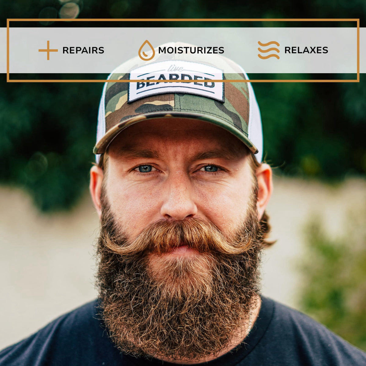 Live Bearded Beard Oil Butter Grooming Kit Straight Up — view 6