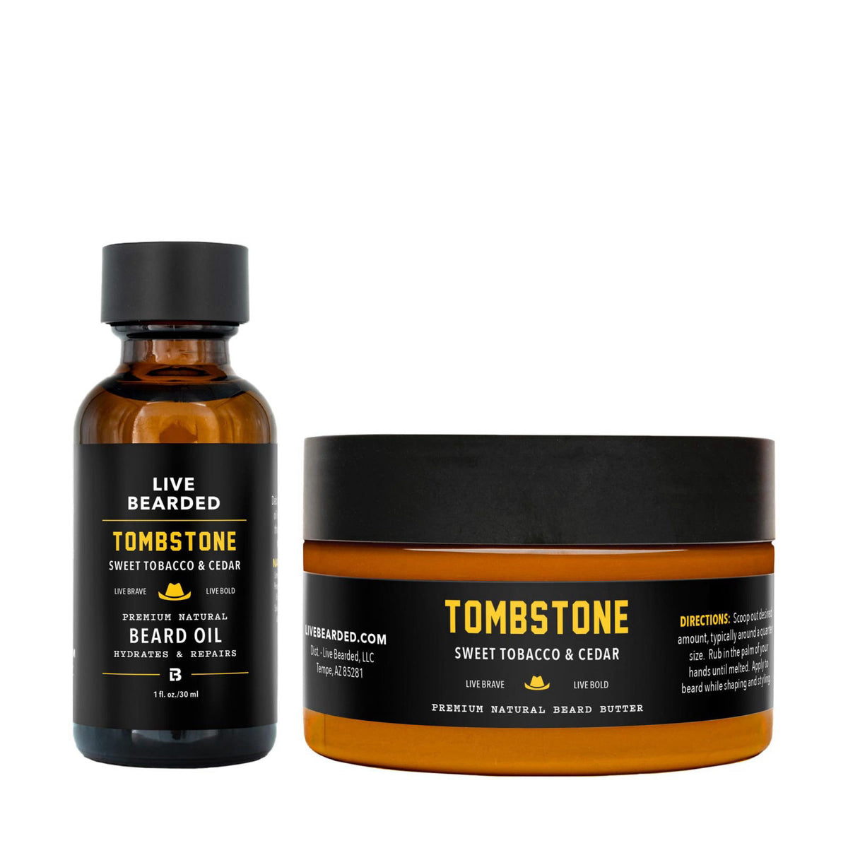 Live Bearded Beard Oil Butter Grooming Kit Straight Up — view 8