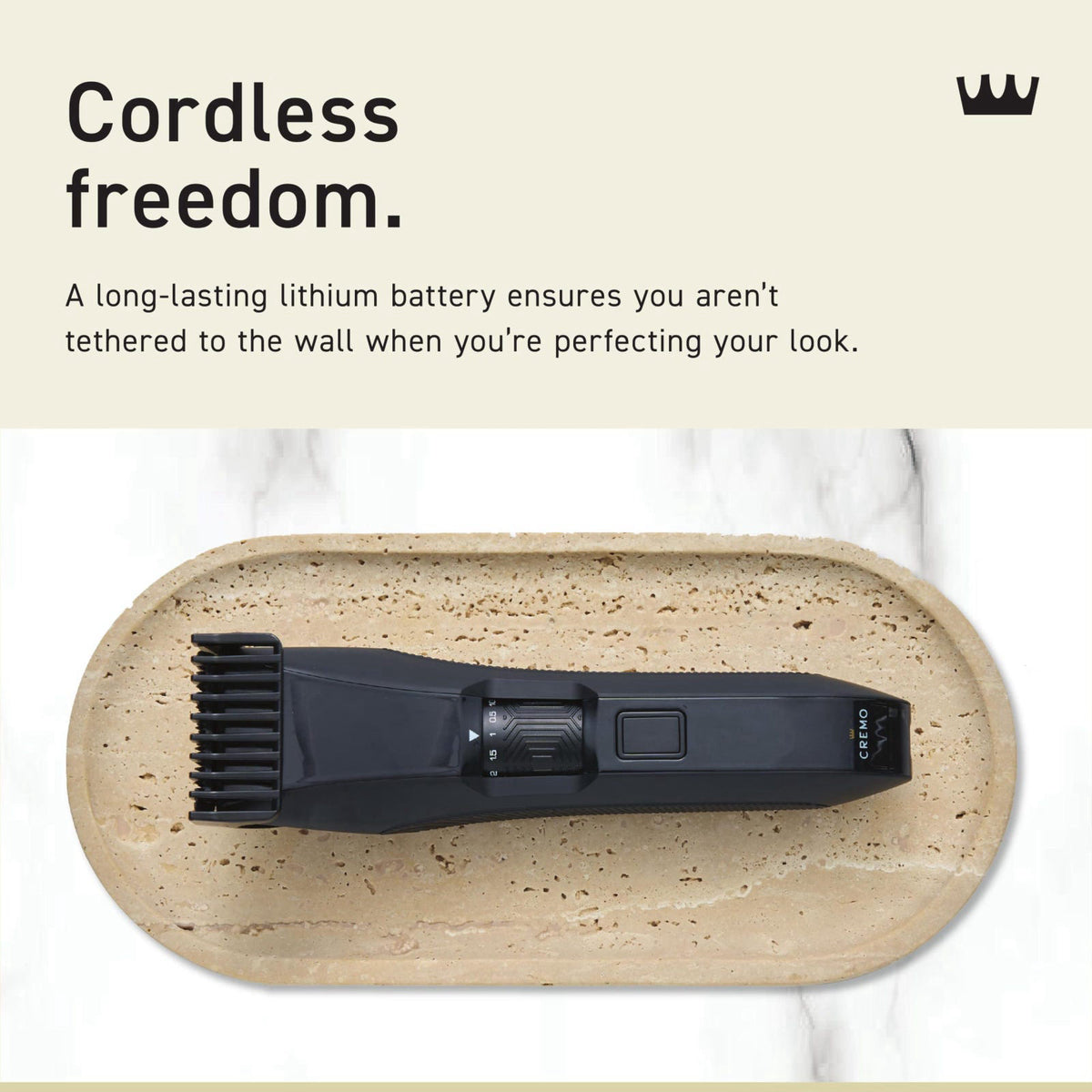 Cremo Beard Trimmer for Men USB C Cordless Adjustable Length — view 8