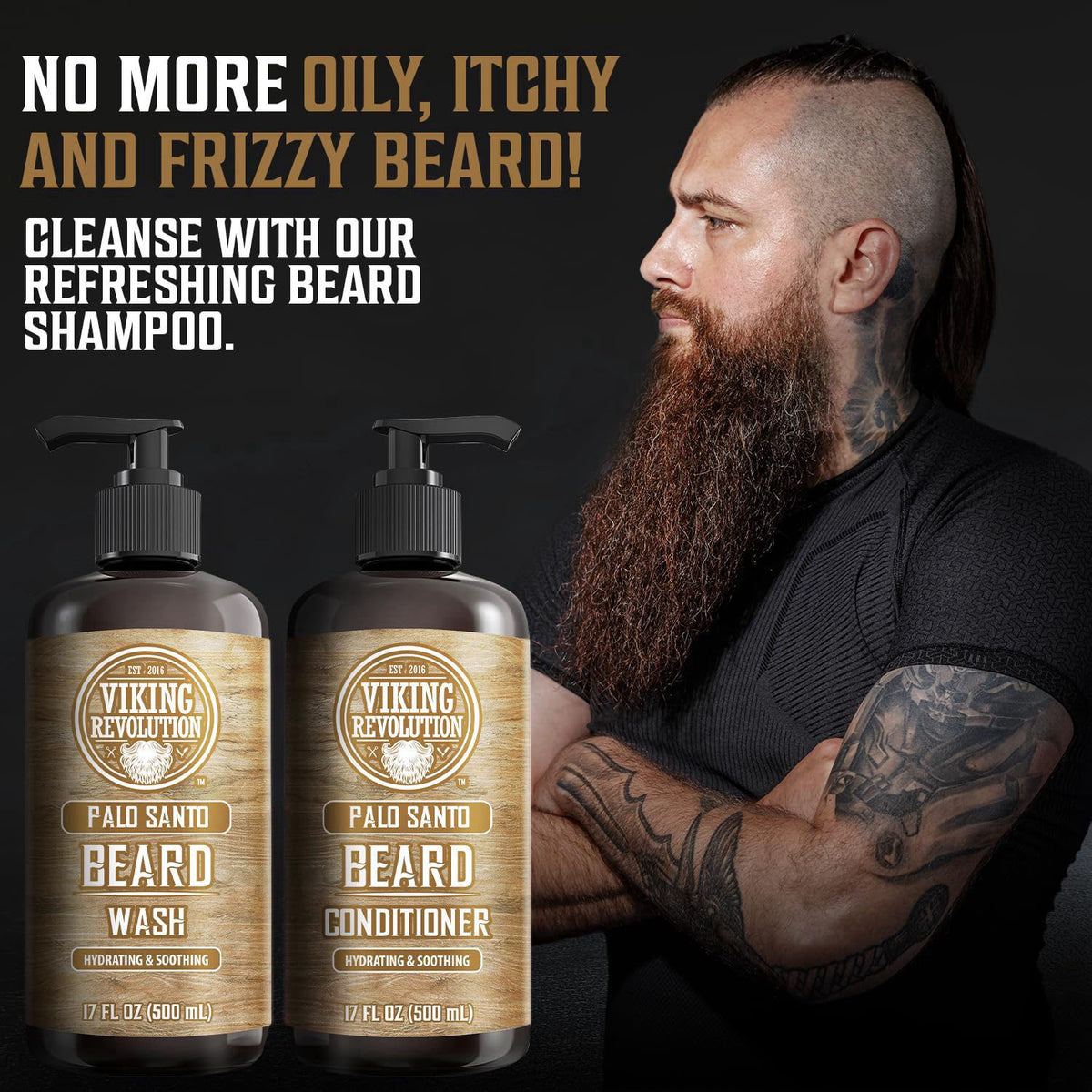Viking Revolution Beard Wash Conditioner Set — view 3